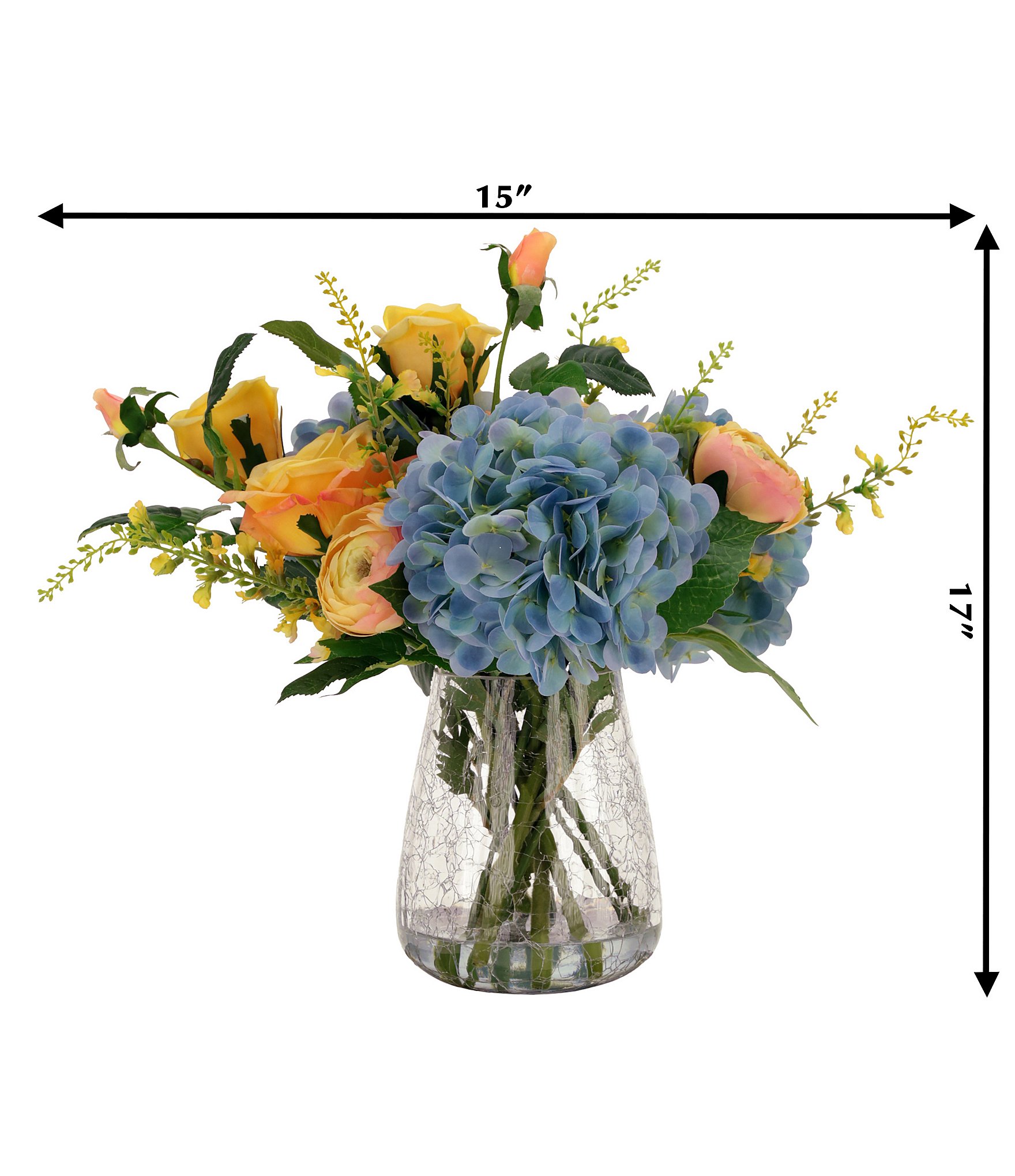 Mark Roberts Rose Hydrangea Crackle Vase
