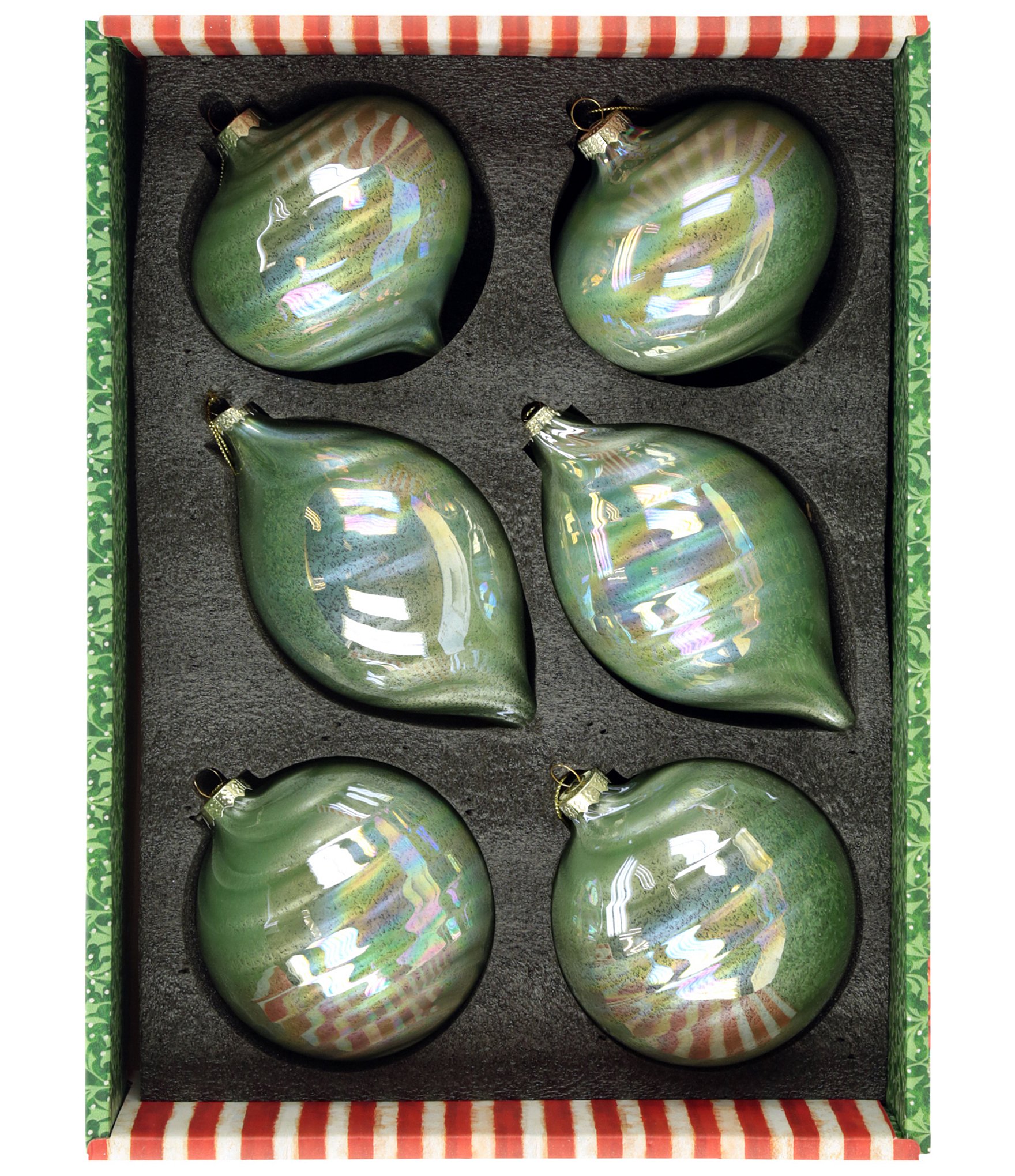 Mark Roberts Soft Glow Swirl Ornament Box of 6