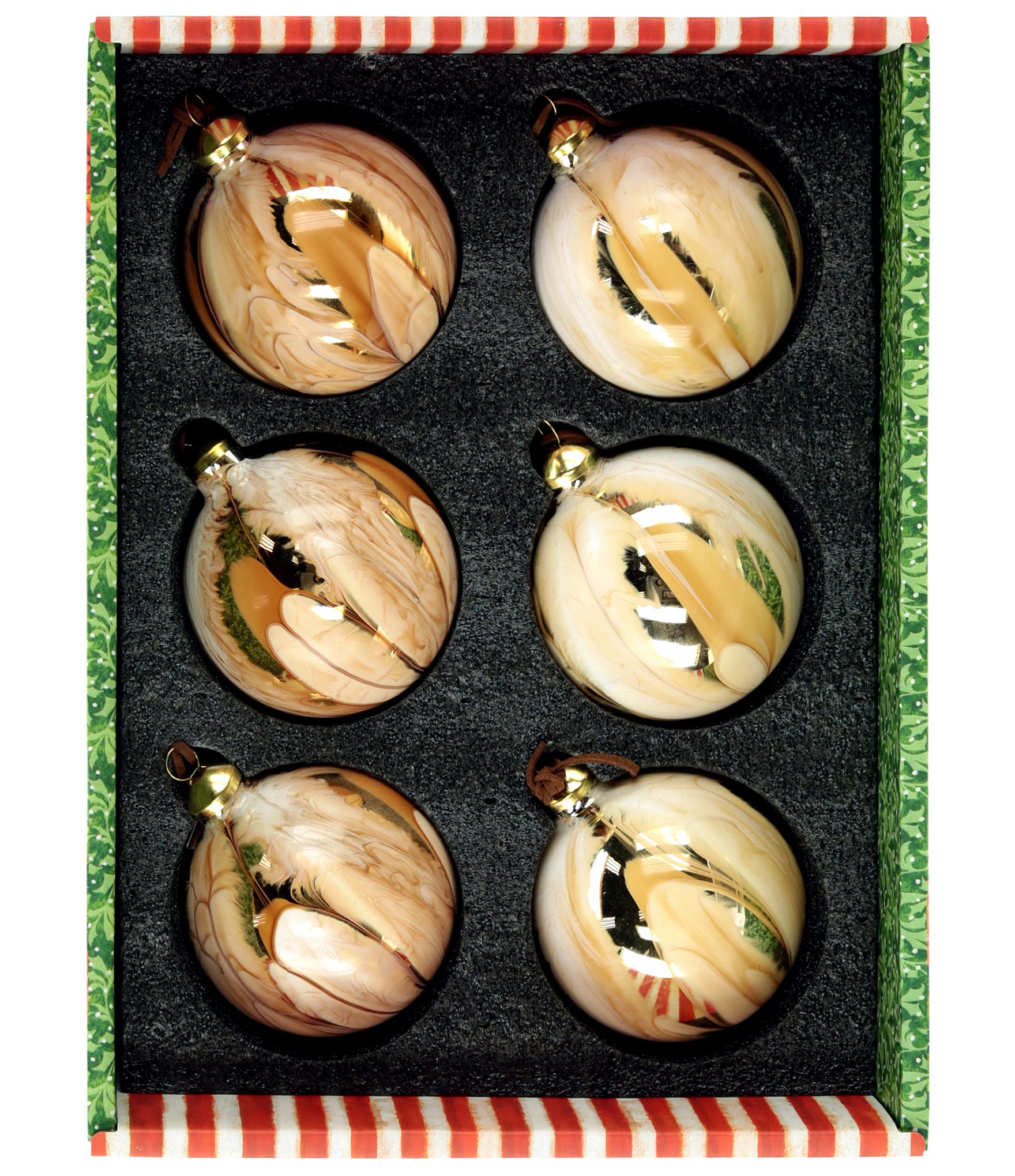 Mark Roberts Swirled Classic Ornament , Box of 6