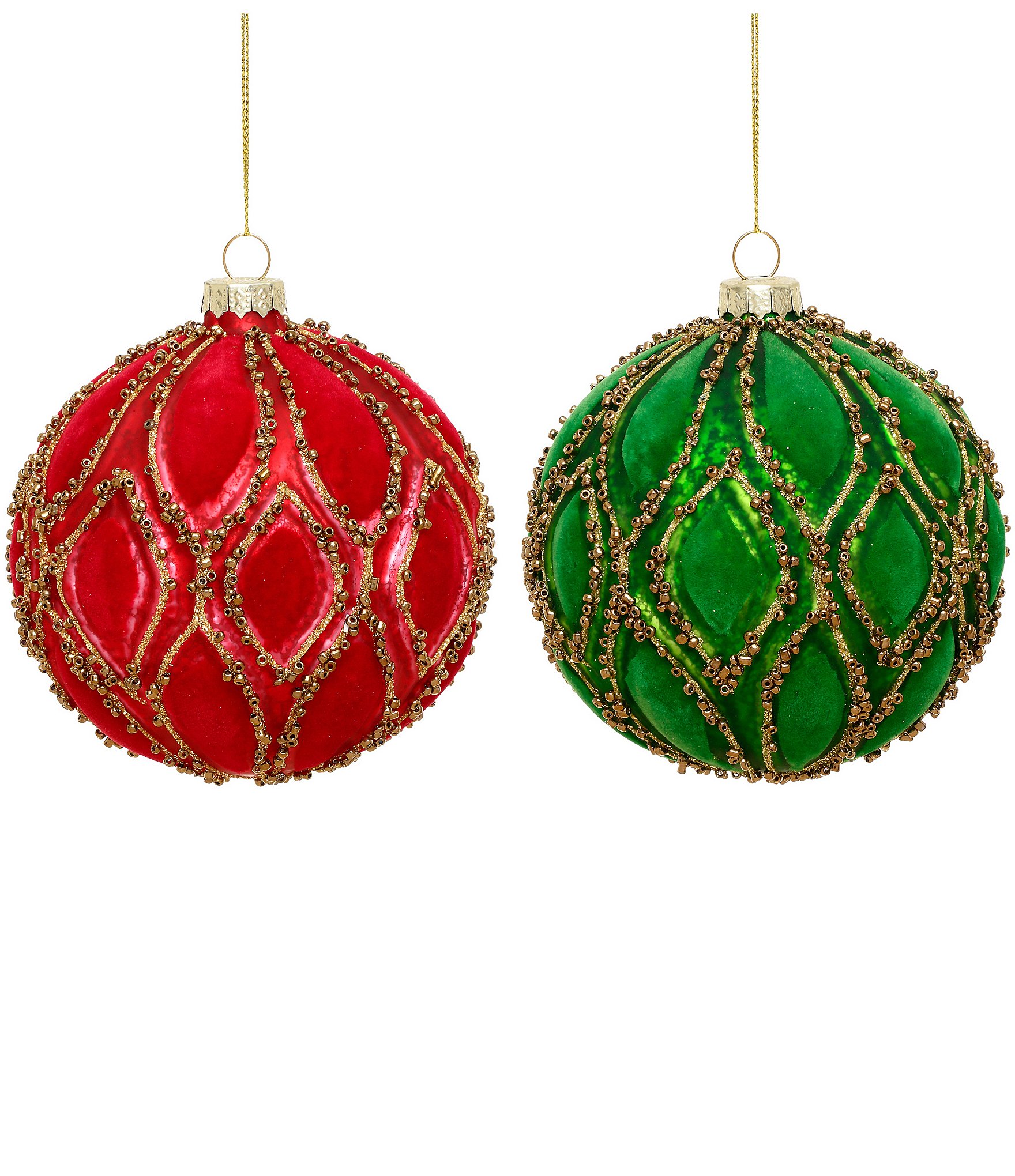 Mark Roberts Velvet Leaf Ornament Box Of 6