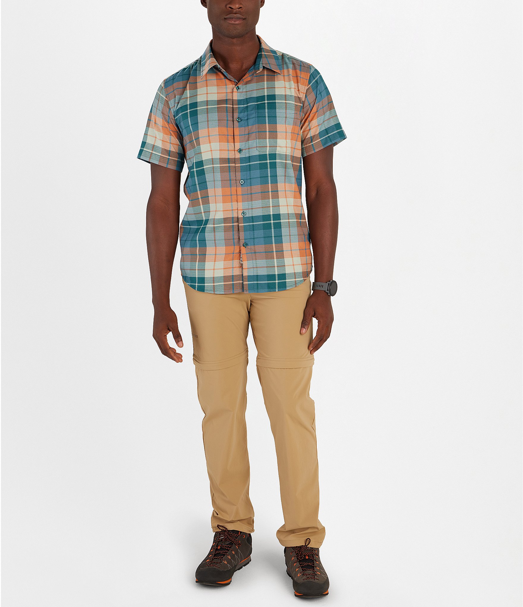 Marmot Aerobora Plaid Short Sleeve Woven Shirt