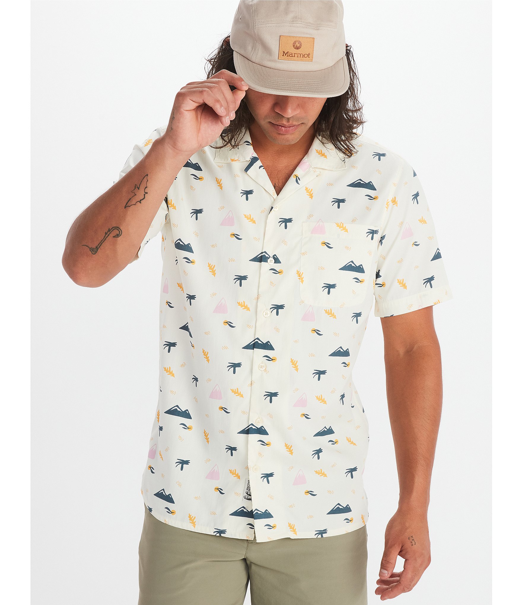 Royal Hawaiian Short Sleeve Woven Fishing Shirt