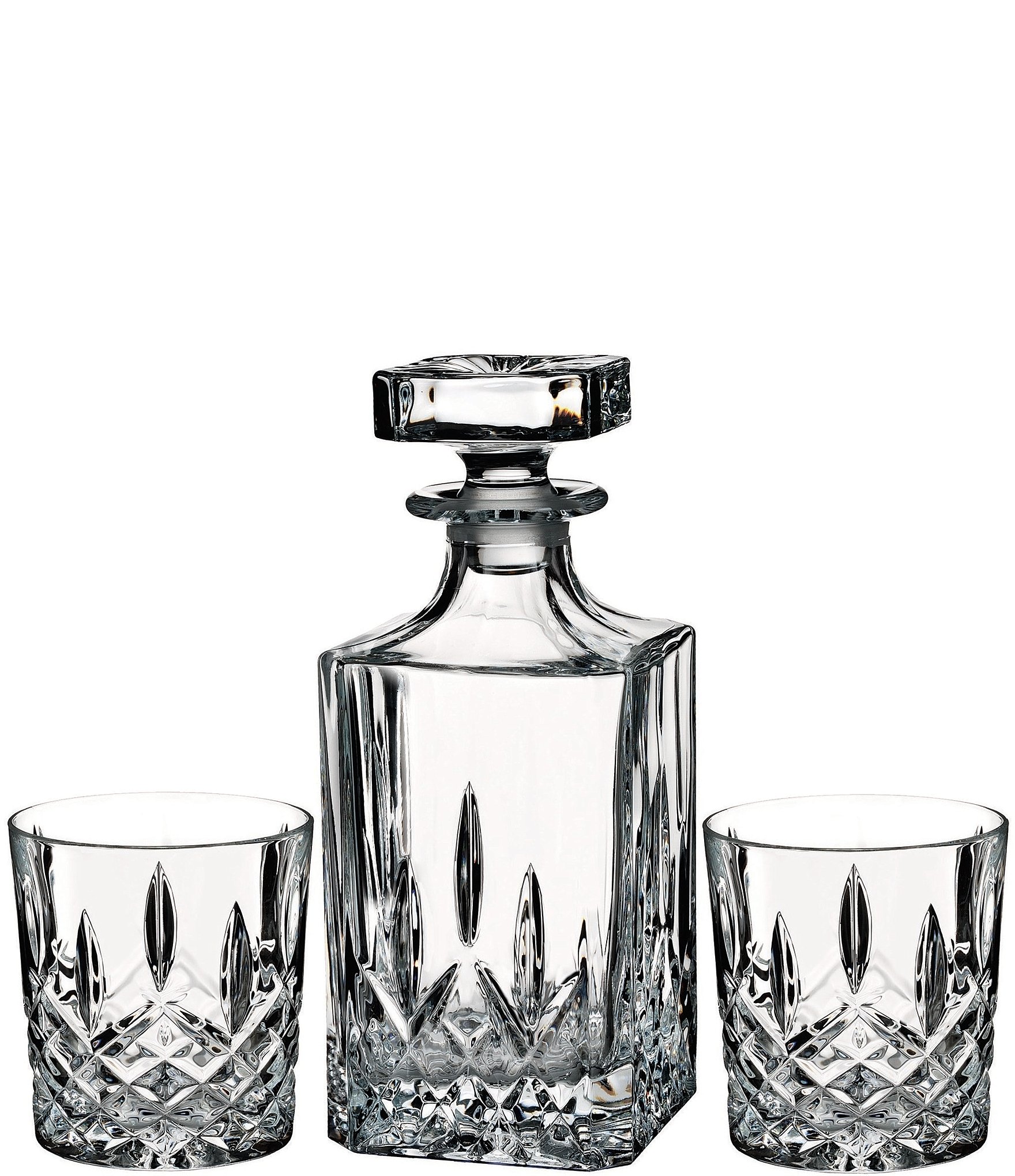 Marquis by Waterford Markham Crystalline Square Decanter & Double Old  Fashioned Bar Set | Dillard's