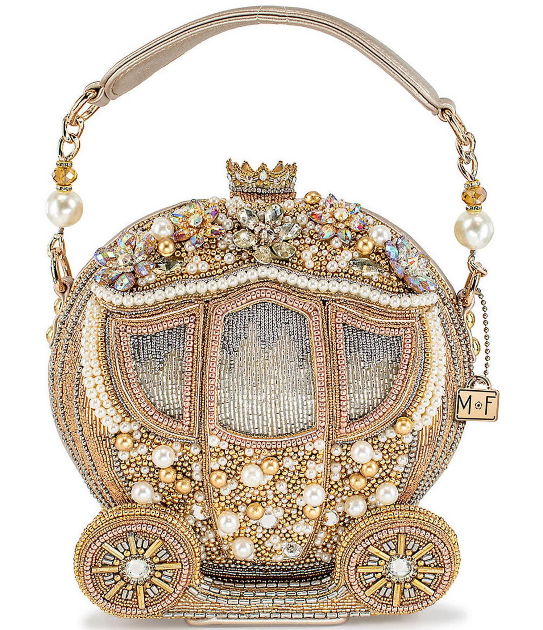 Mary Frances Women's Guitar-Shaped Shoulder Bag - Beaded & Sequined (Tan) - View #5