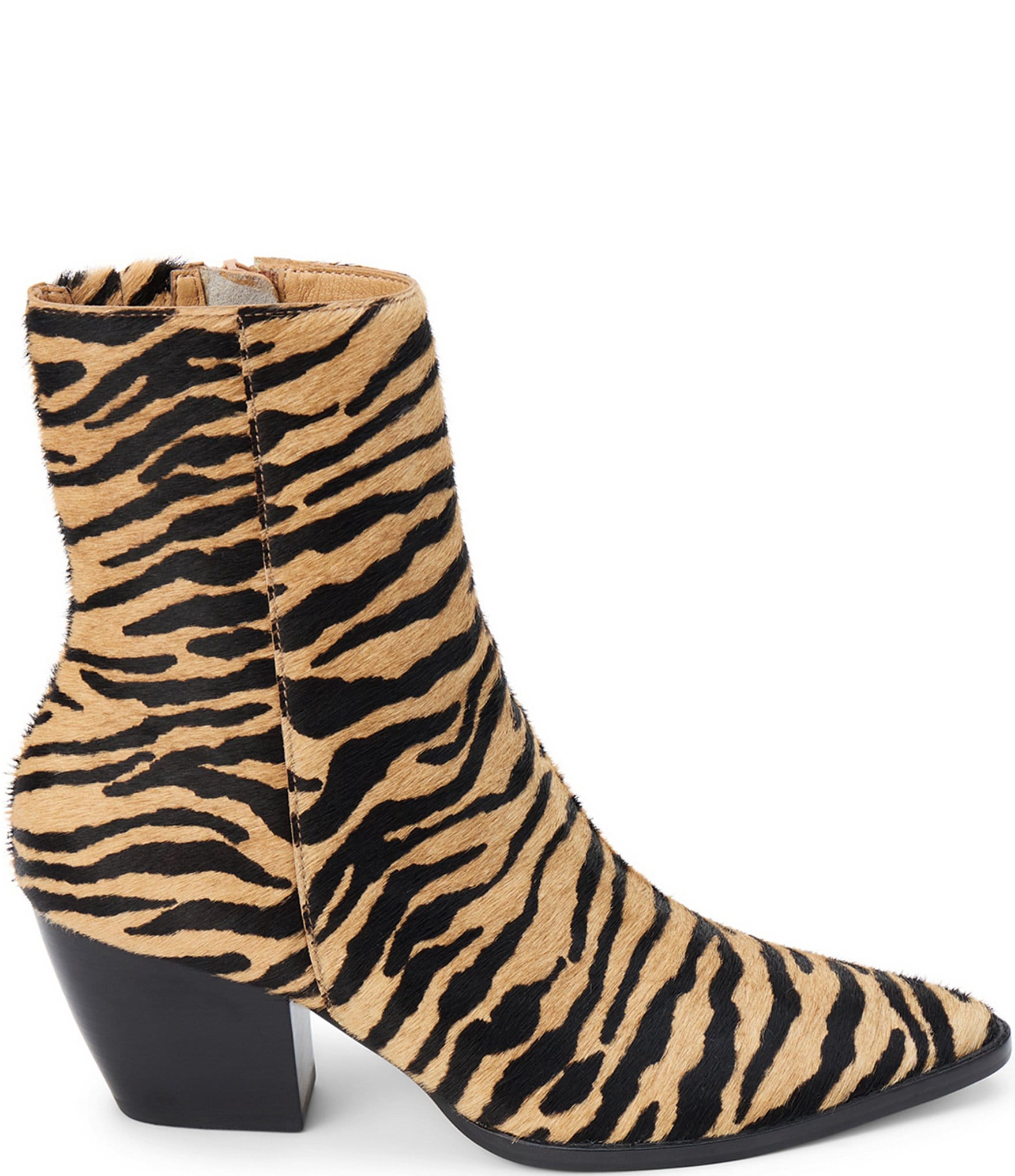 Matisse Caty Tiger Print Haircalf Western Inspired Booties