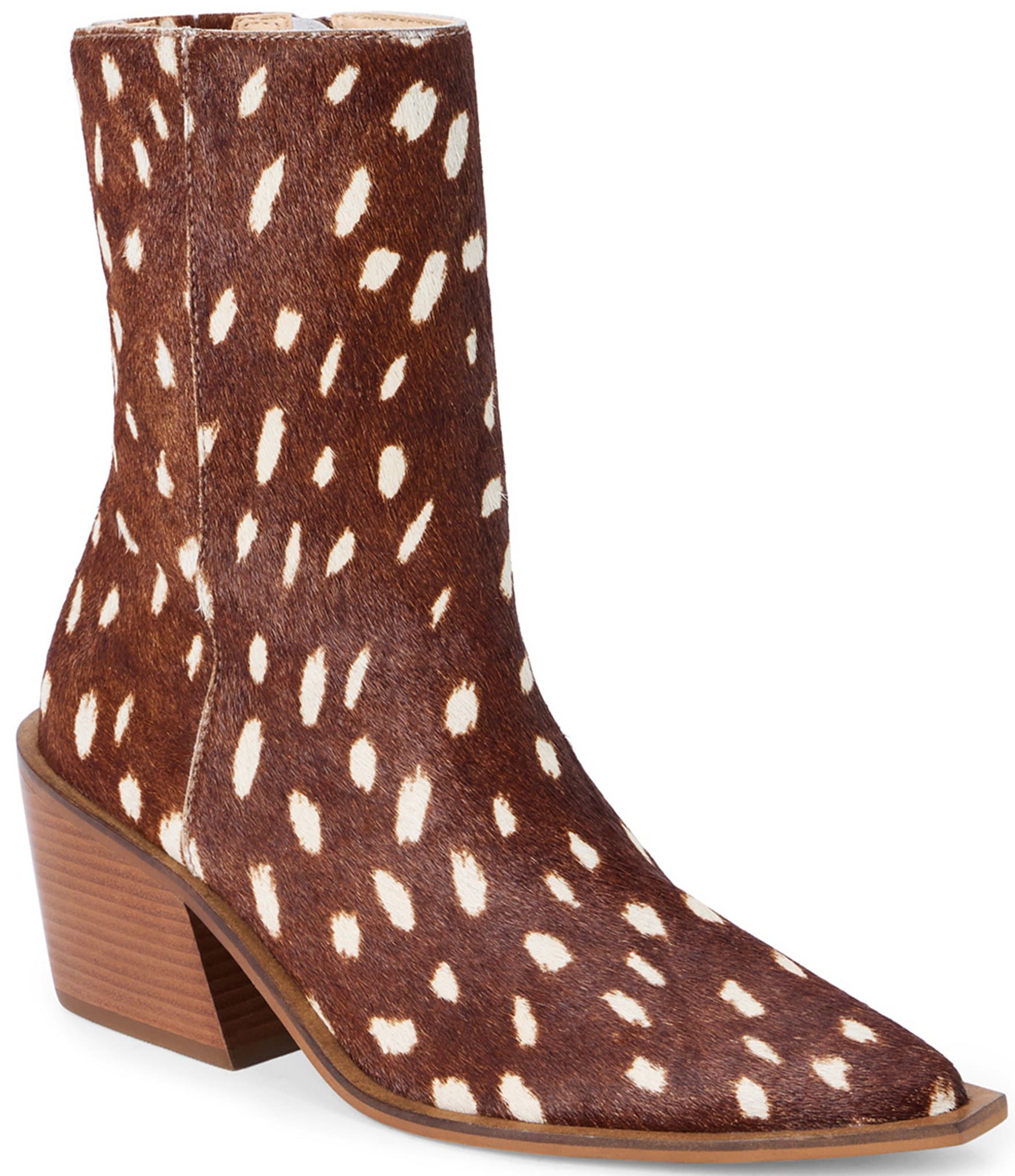 Matisse Cleo Deer Print Calf Hair Ankle Booties