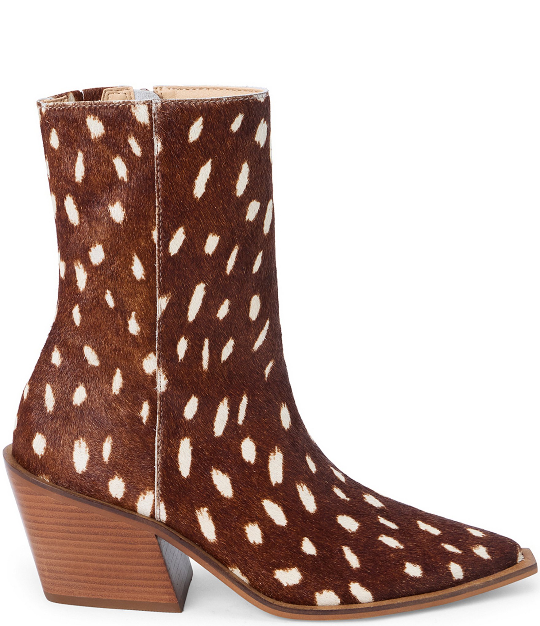 Matisse Cleo Deer Print Calf Hair Ankle Booties
