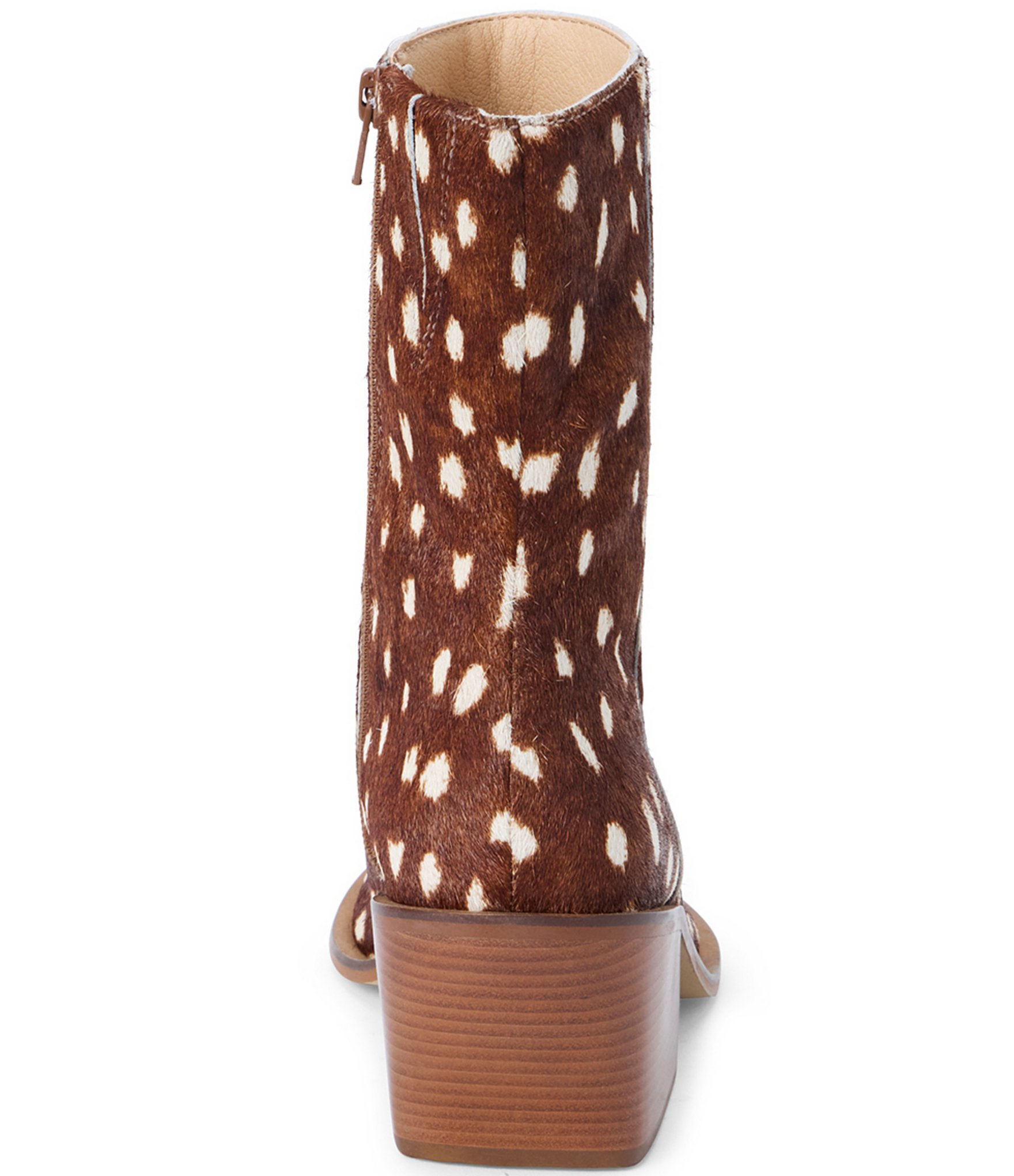 Matisse Cleo Deer Print Calf Hair Ankle Booties