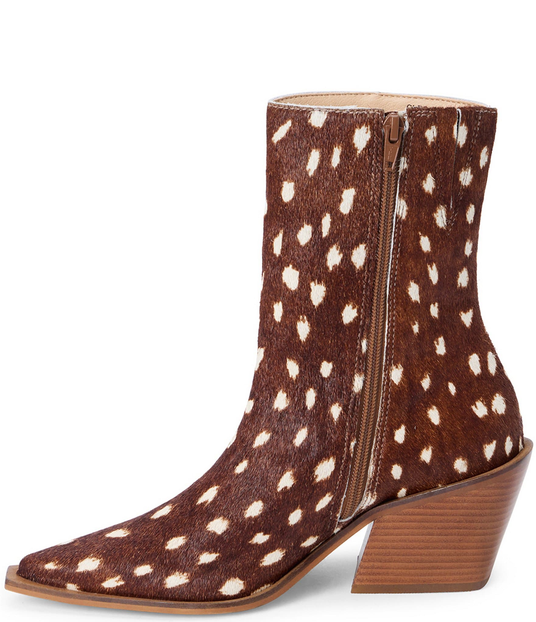 Matisse Cleo Deer Print Calf Hair Ankle Booties