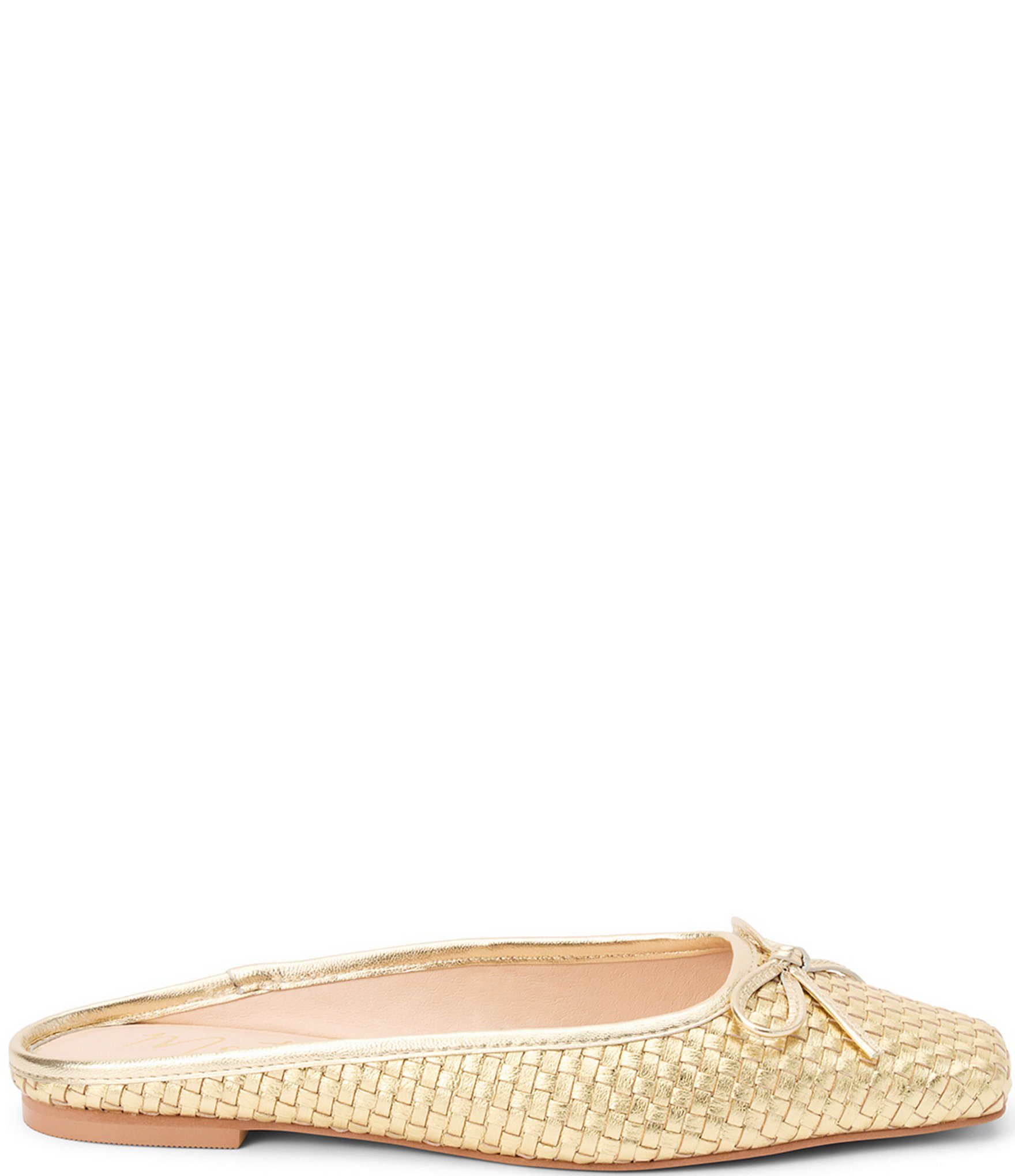 Matisse Remy Woven Leather Square Toe Bow Mules