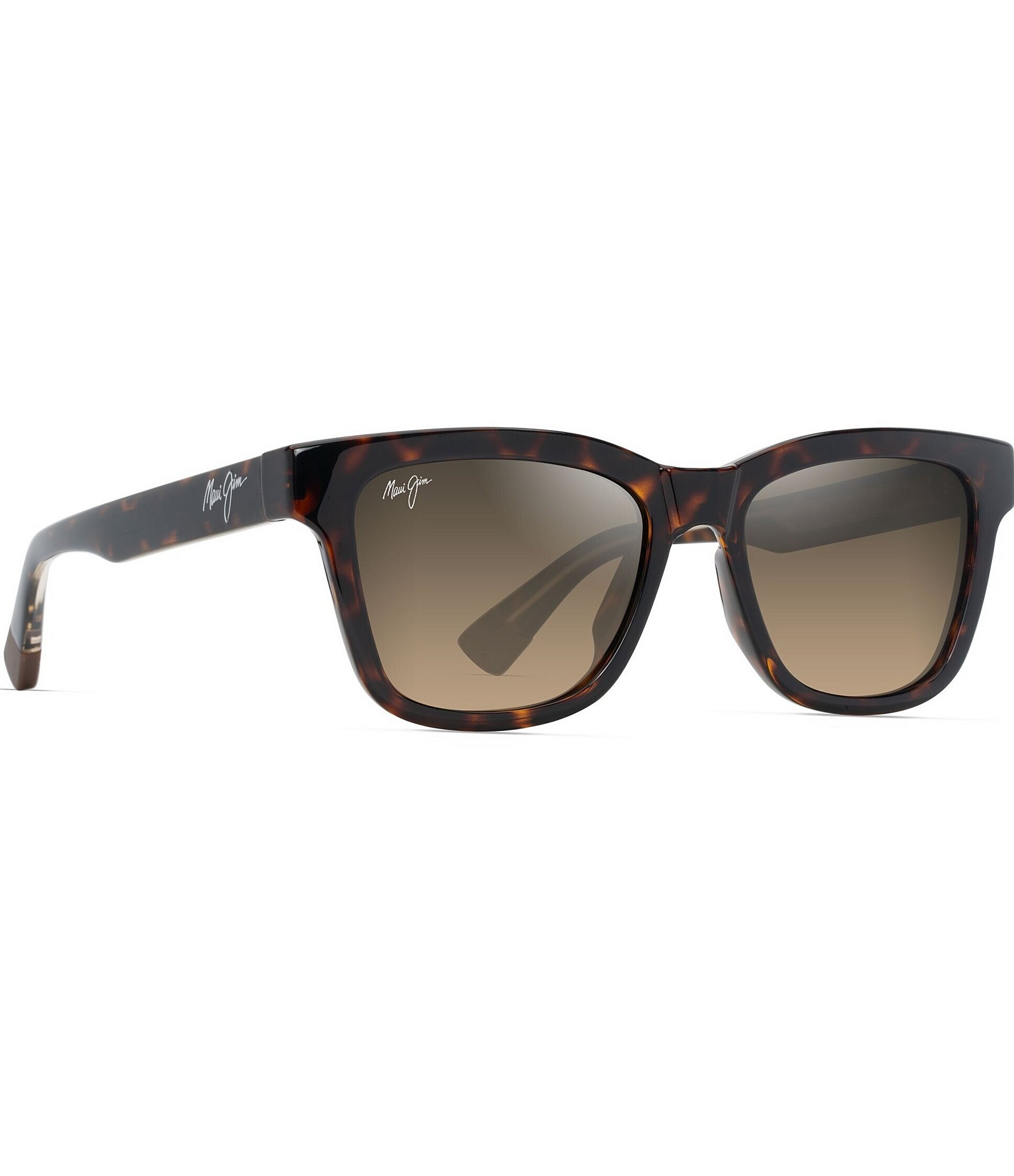 Maui Jim Unisex Hanohano PolarizedPlus2®52mm Havana Square Sunglasses