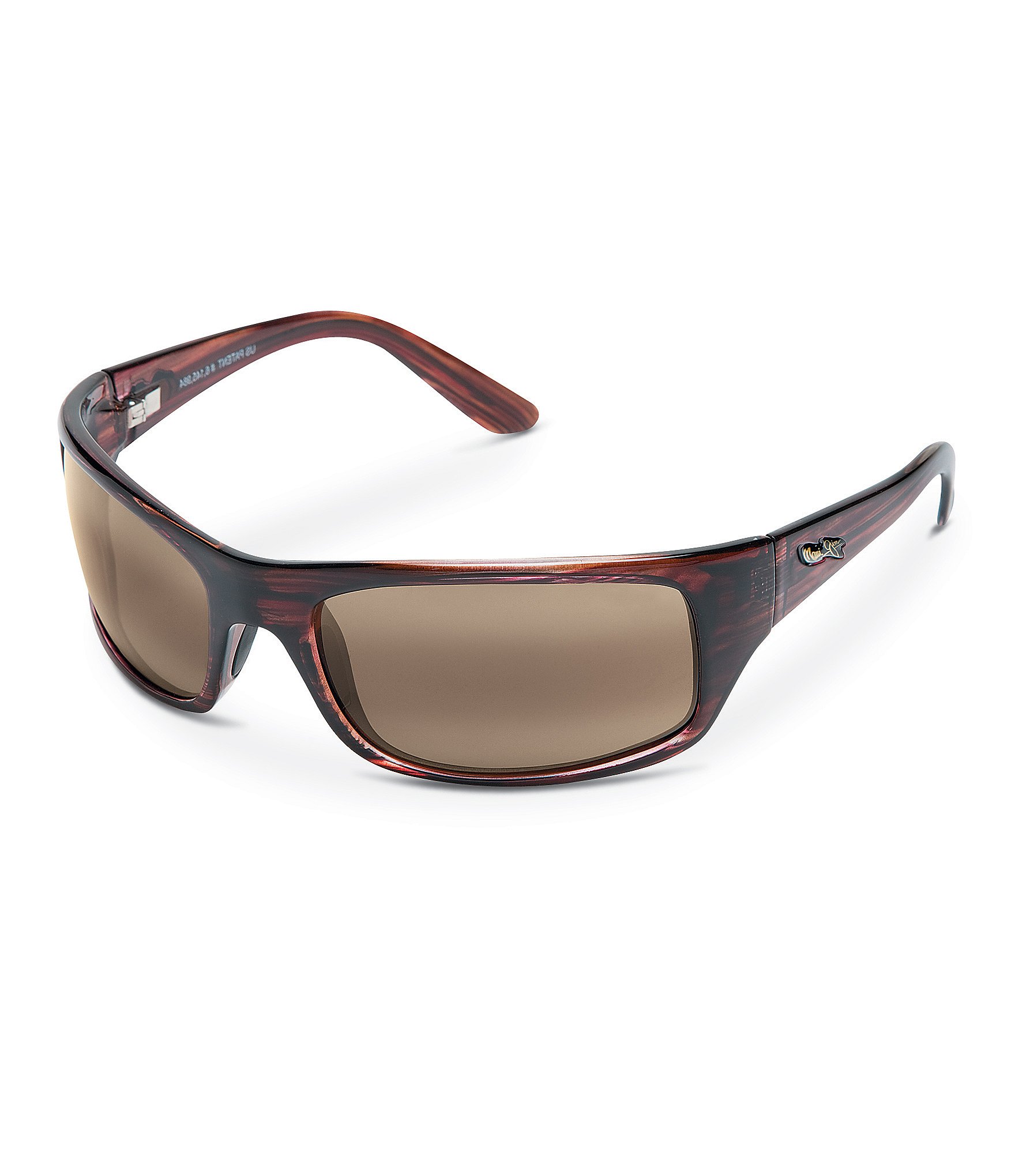 Maui Jim Unisex Peahi PolarizedPlus2® Wrap Tortoise 65mm Sunglasses