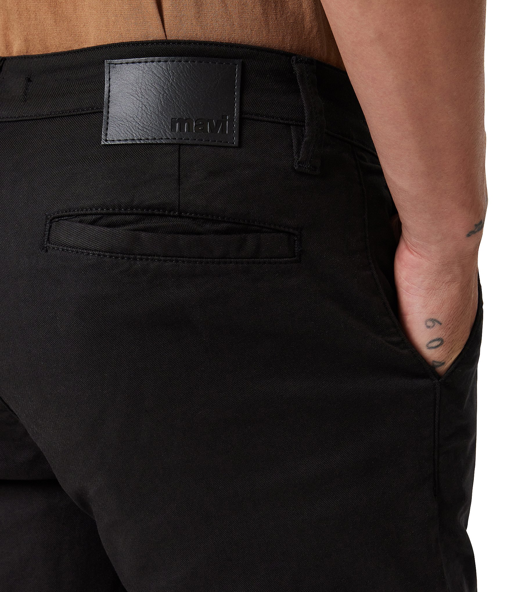 Mavi Noah 9#double; Inseam Black Luxe Twill Shorts