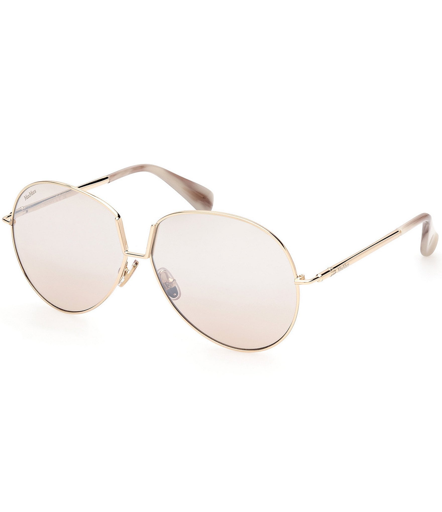 MaxMara Women's Design8 60mm Mirrored Aviator Sunglasses