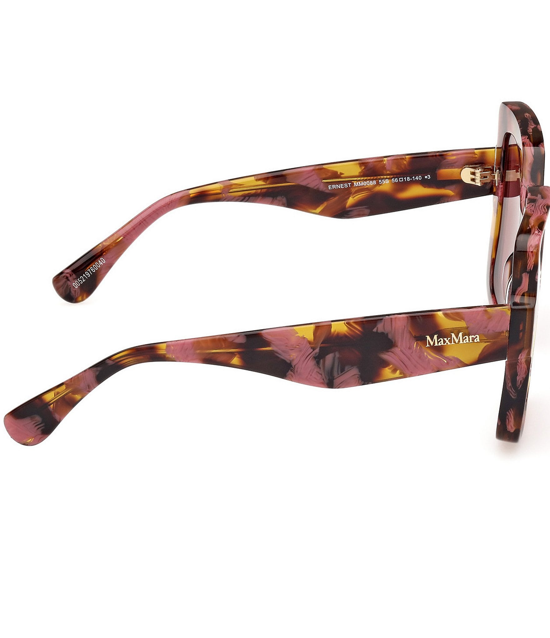 MaxMara Ernest 56mm Tortoise Print Square Sunglasses