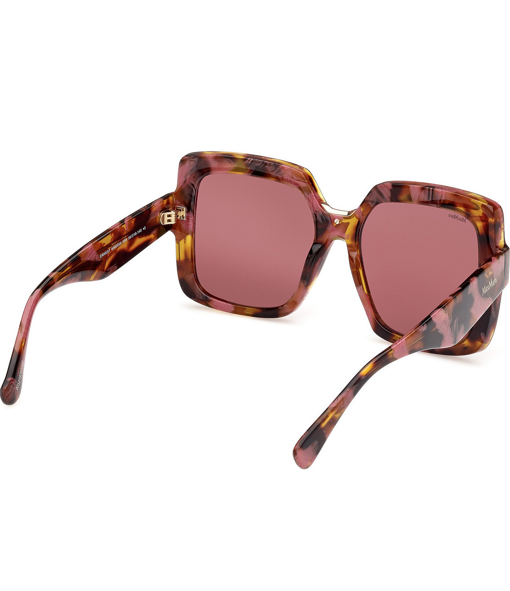 MaxMara Ernest 56mm Tortoise Print Square Sunglasses