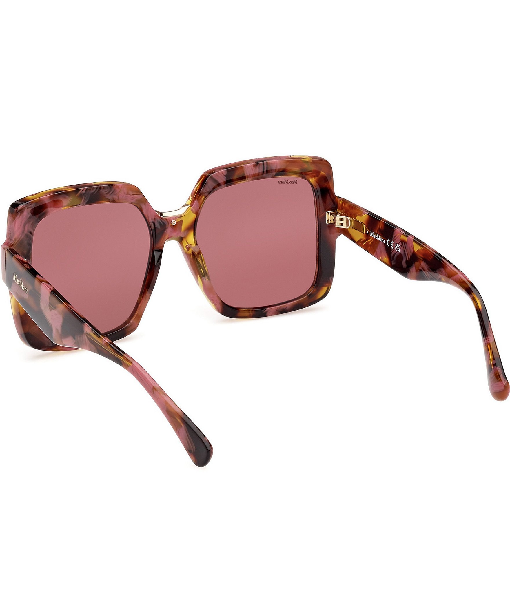 MaxMara Ernest 56mm Tortoise Print Square Sunglasses