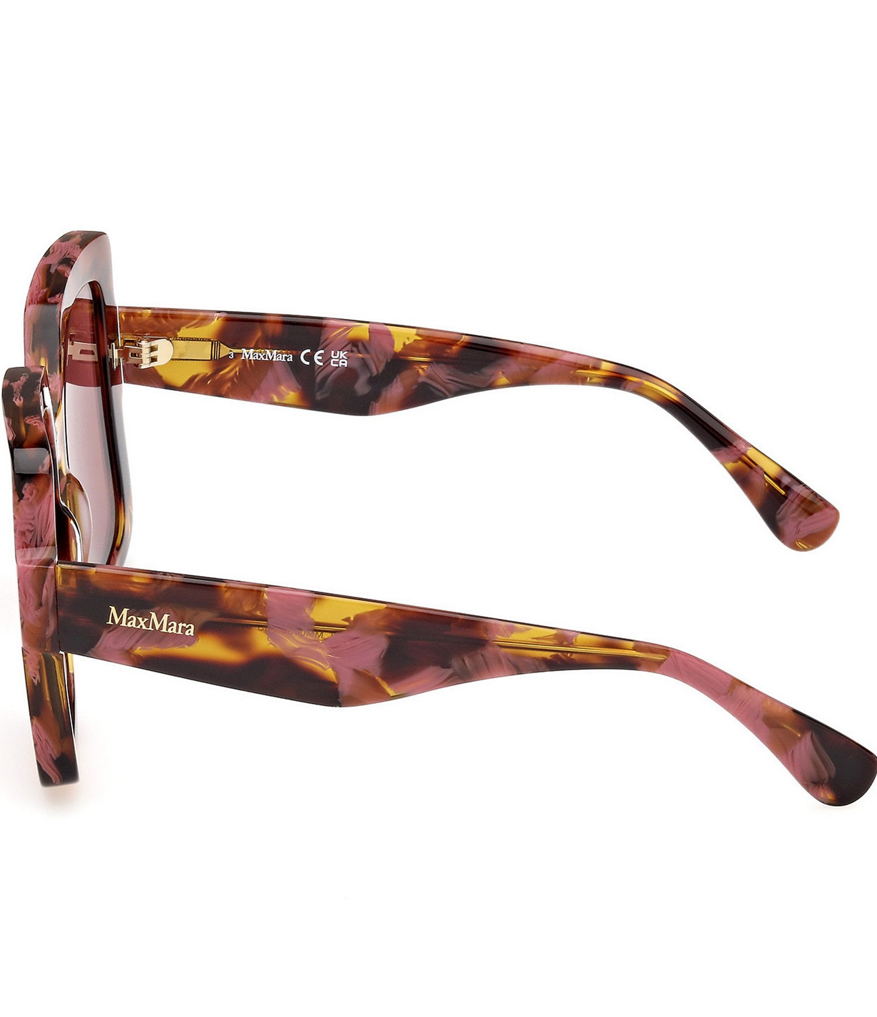 MaxMara Ernest 56mm Tortoise Print Square Sunglasses