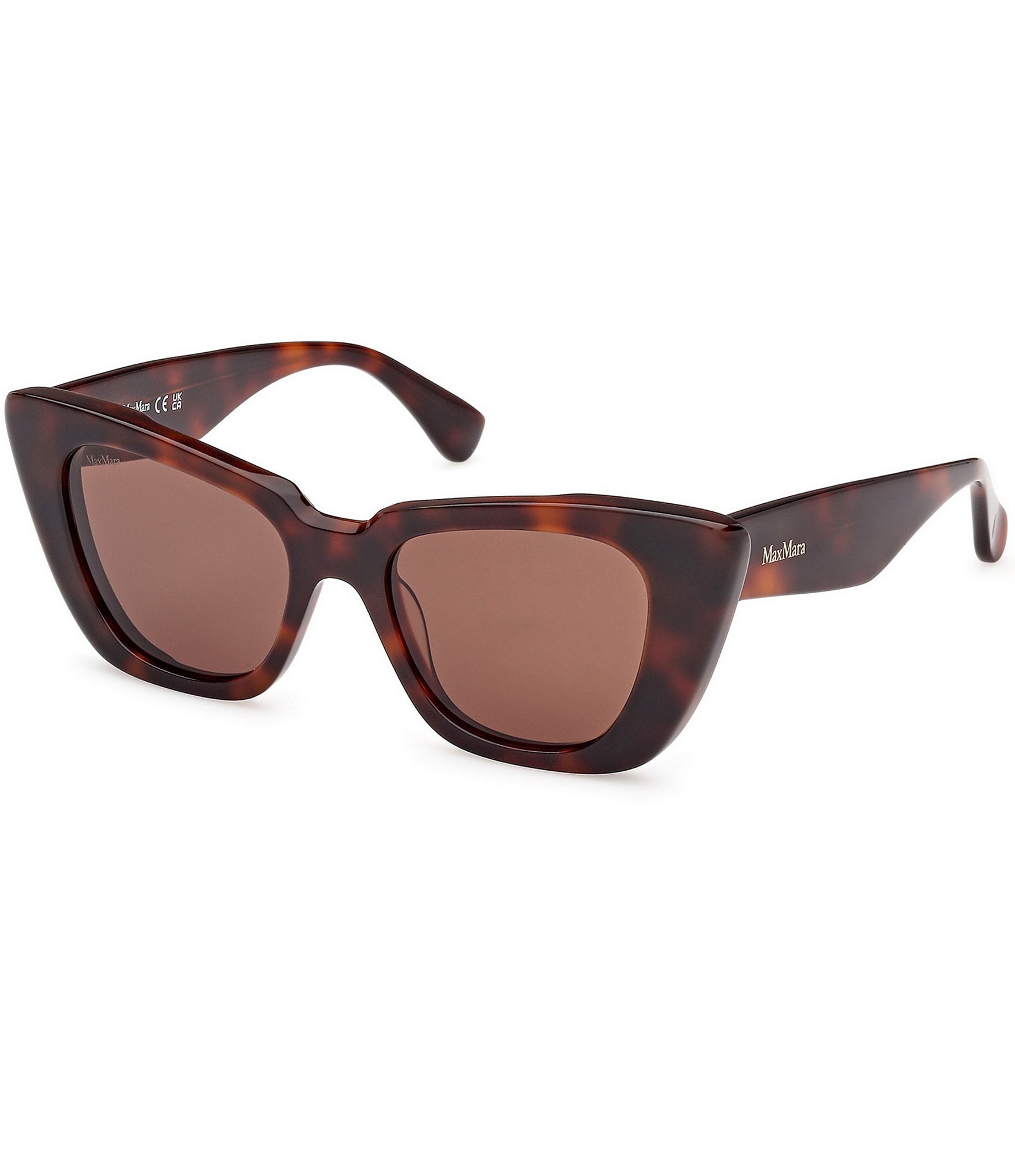 MaxMara Women's Glimpse5 50mm Tortoise Framed Butterfly Sunglasses