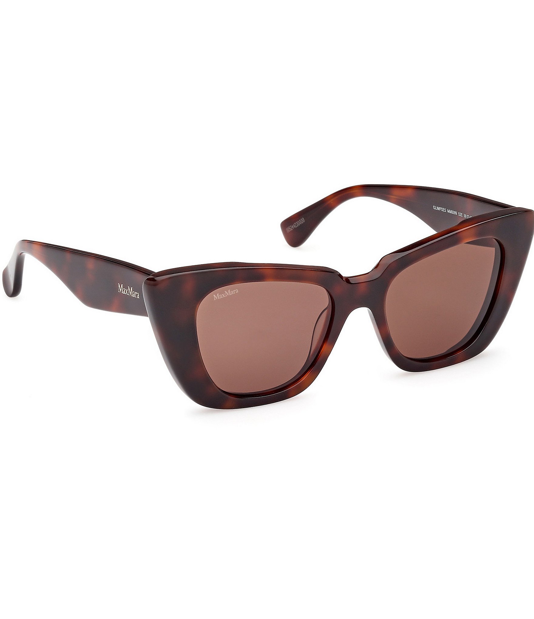 MaxMara Women's Glimpse5 50mm Tortoise Framed Butterfly Sunglasses