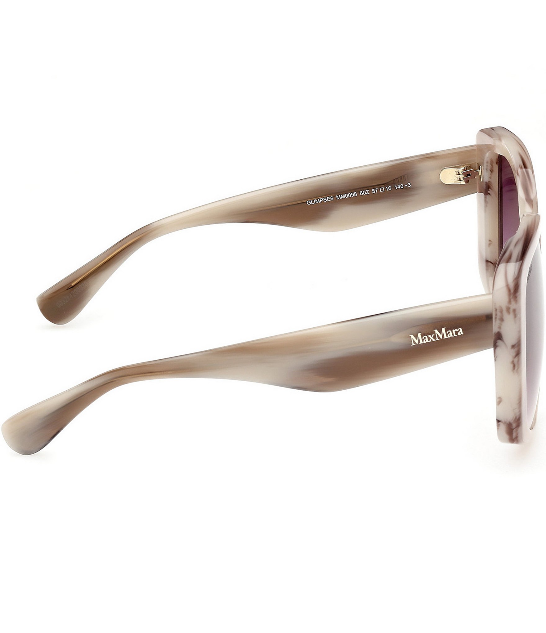 MaxMara Women's Glimpse6 57mm Mirrored Square Sunglasses