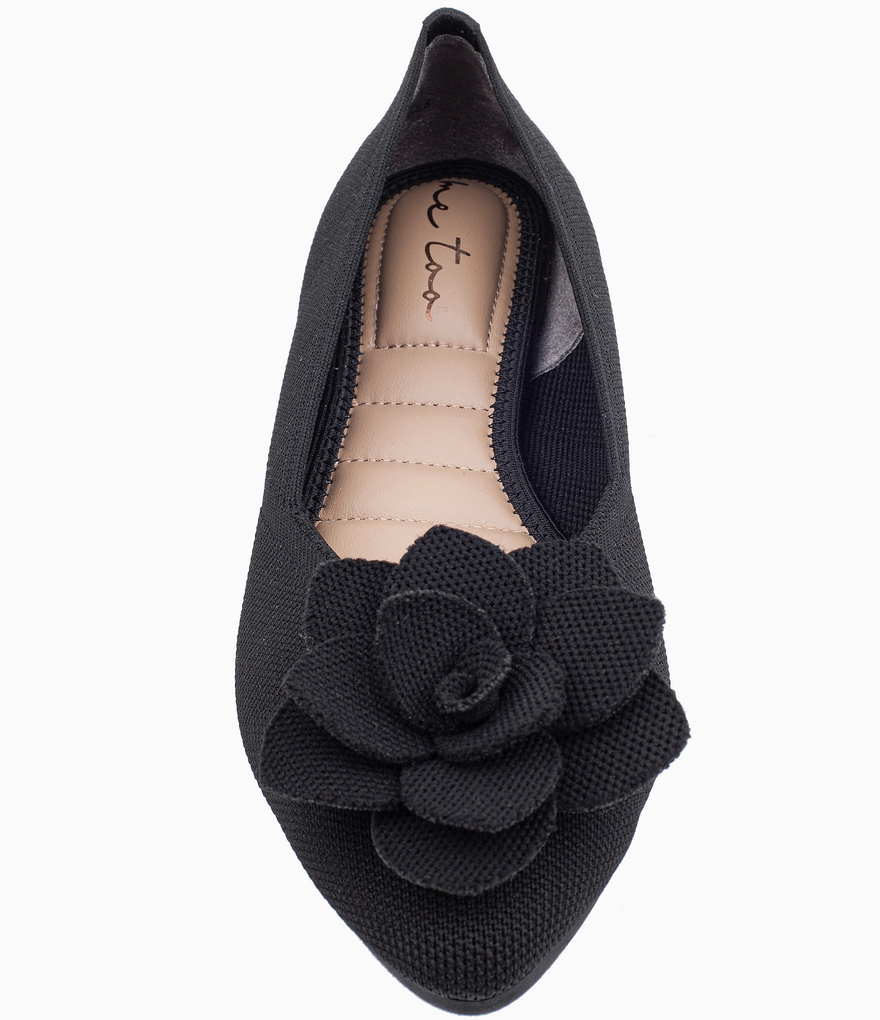 Me Too Avani Stretch Knit Floral Detail Ballet Flats