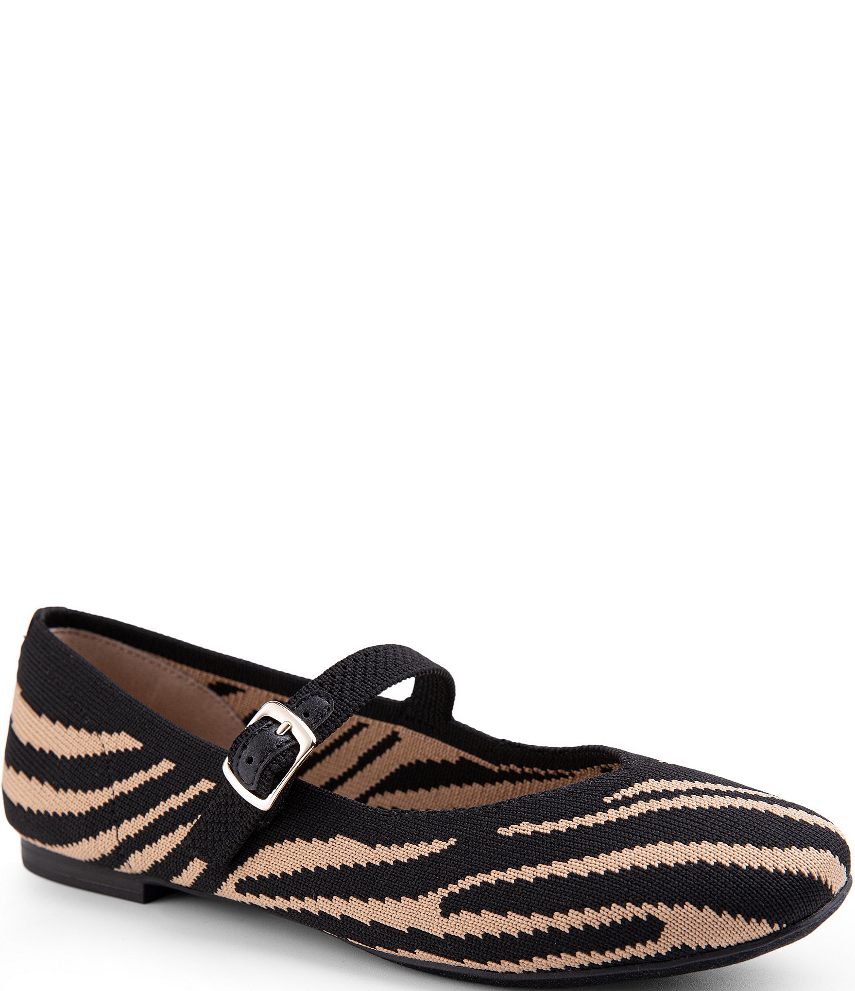 Me Too Serenity Zebra Print Mesh Mary Jane Ballet Flats