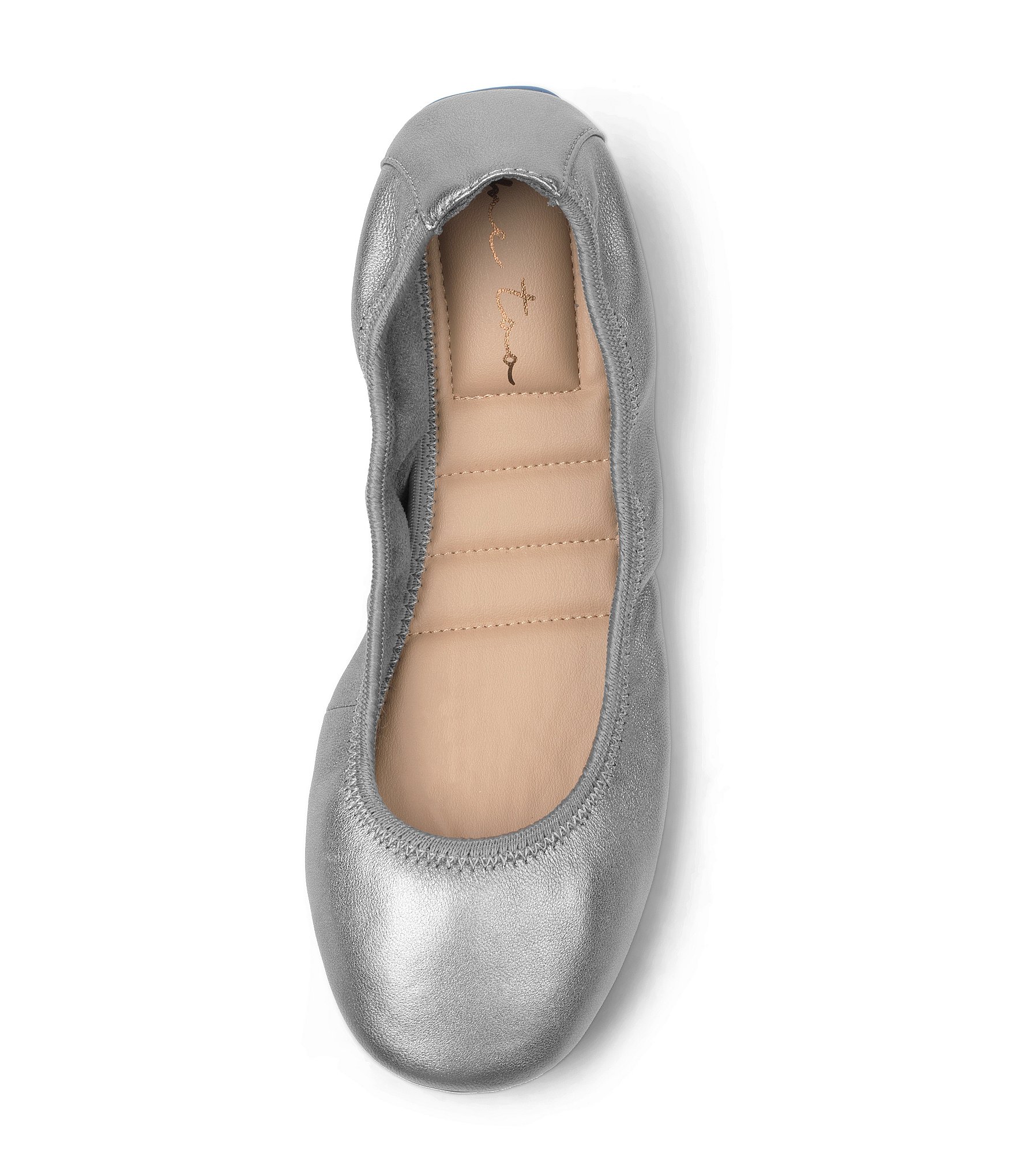 silver ballet flats wide width