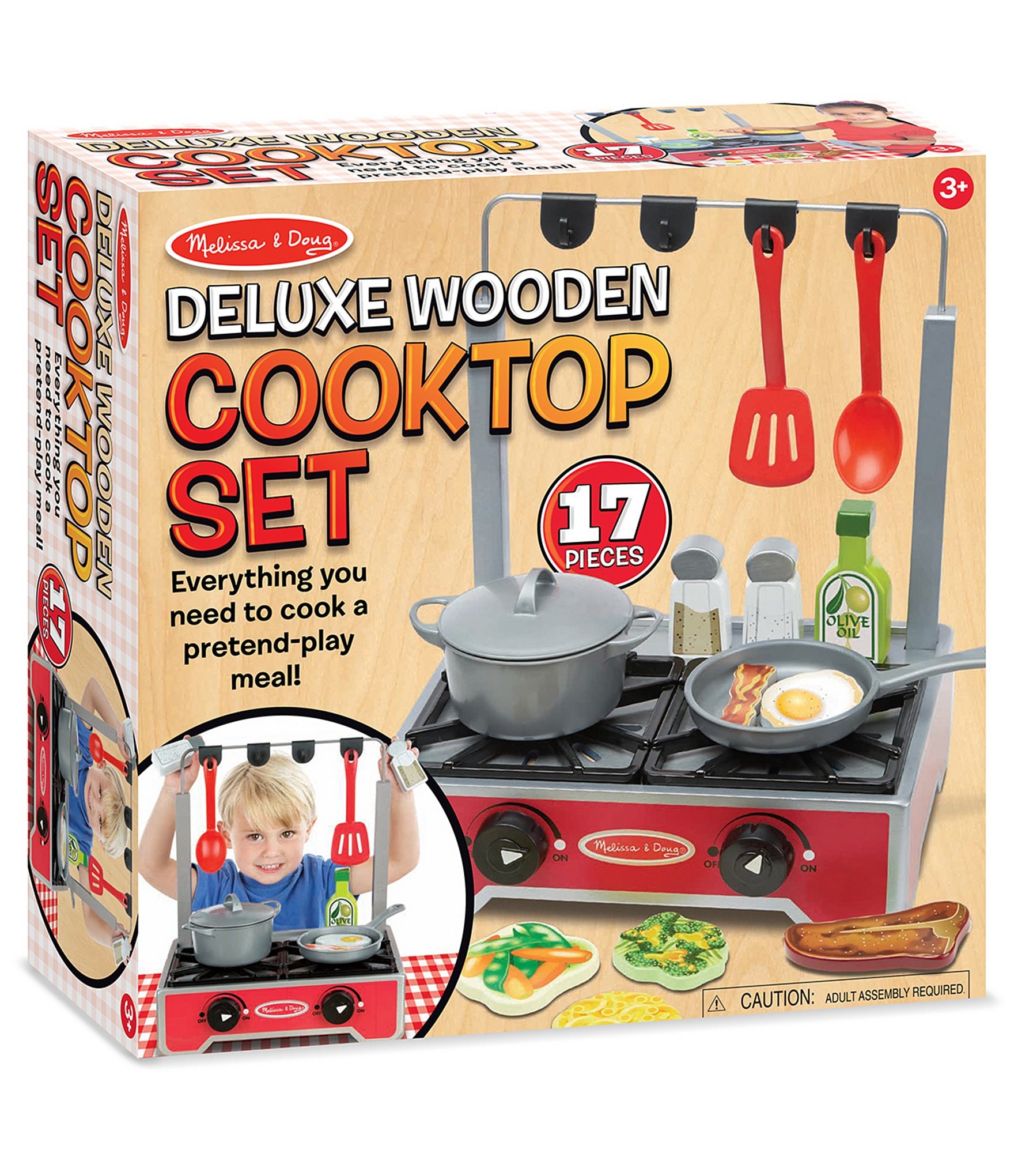 Melissa & Doug Deluxe Wooden Cooktop Set