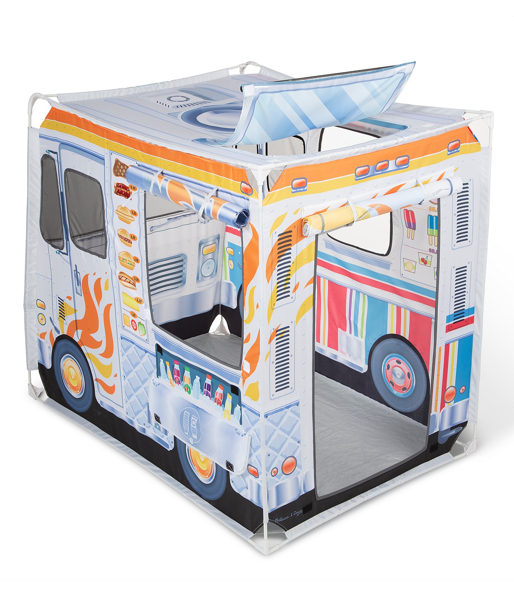 Kids Play Tent Playhouse Creative Pop Up Pretend Play Ice Cream Truck Toy 