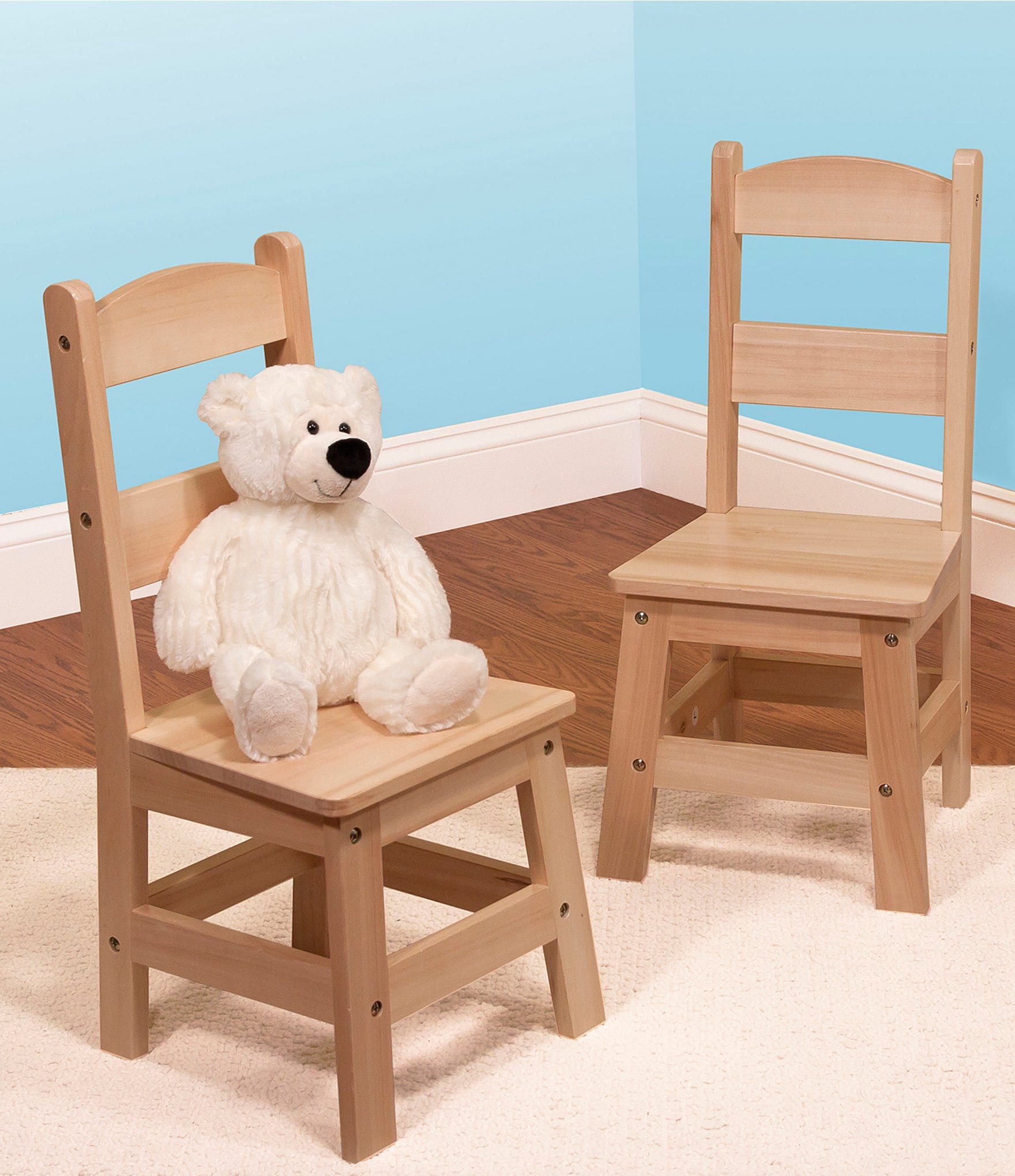 Melissa & Doug Kids 2 Child-Size Hardwood Chairs