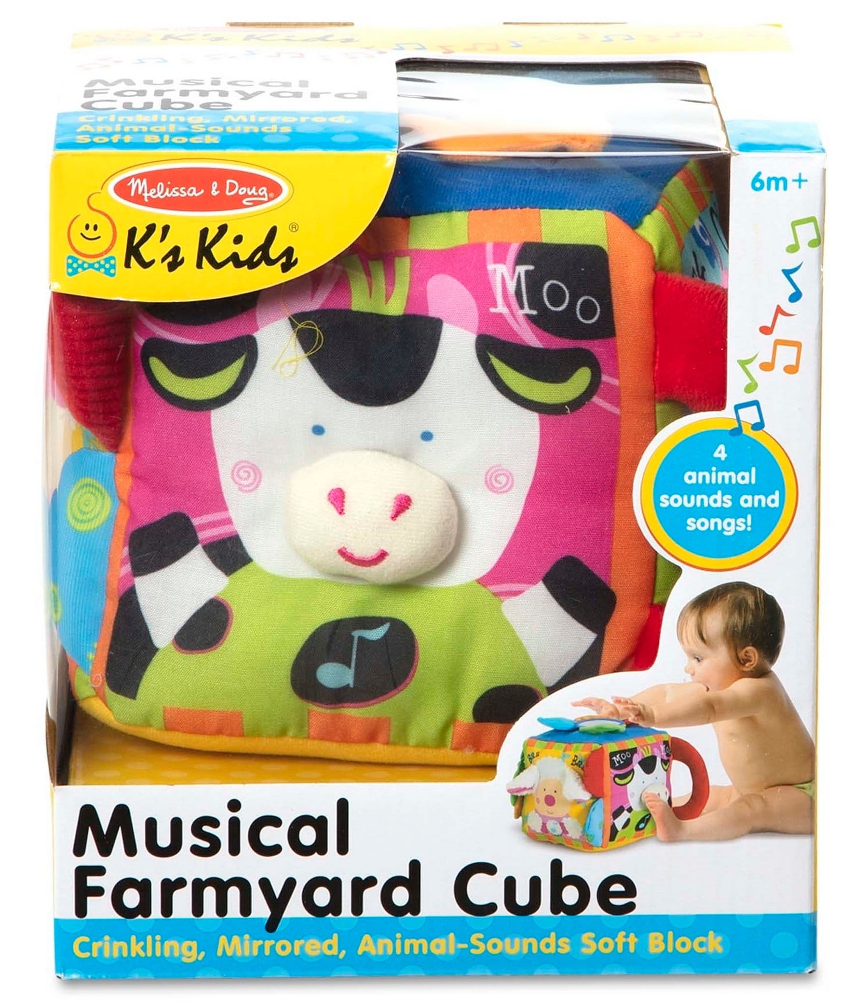 Melissa & Doug Musical Farmyard Cube Learning Toy