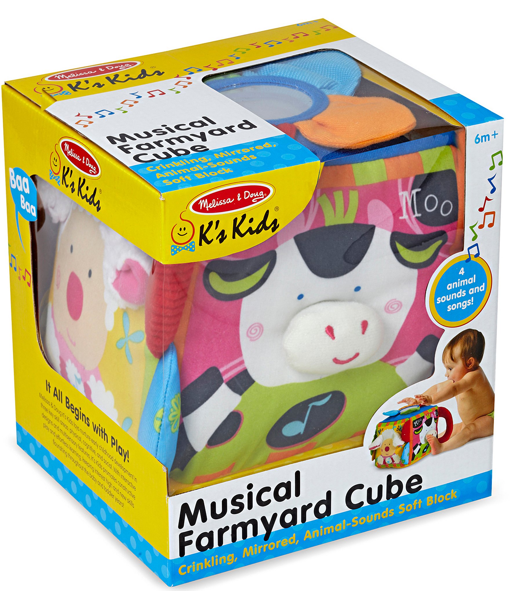 Melissa & Doug Musical Farmyard Cube Learning Toy