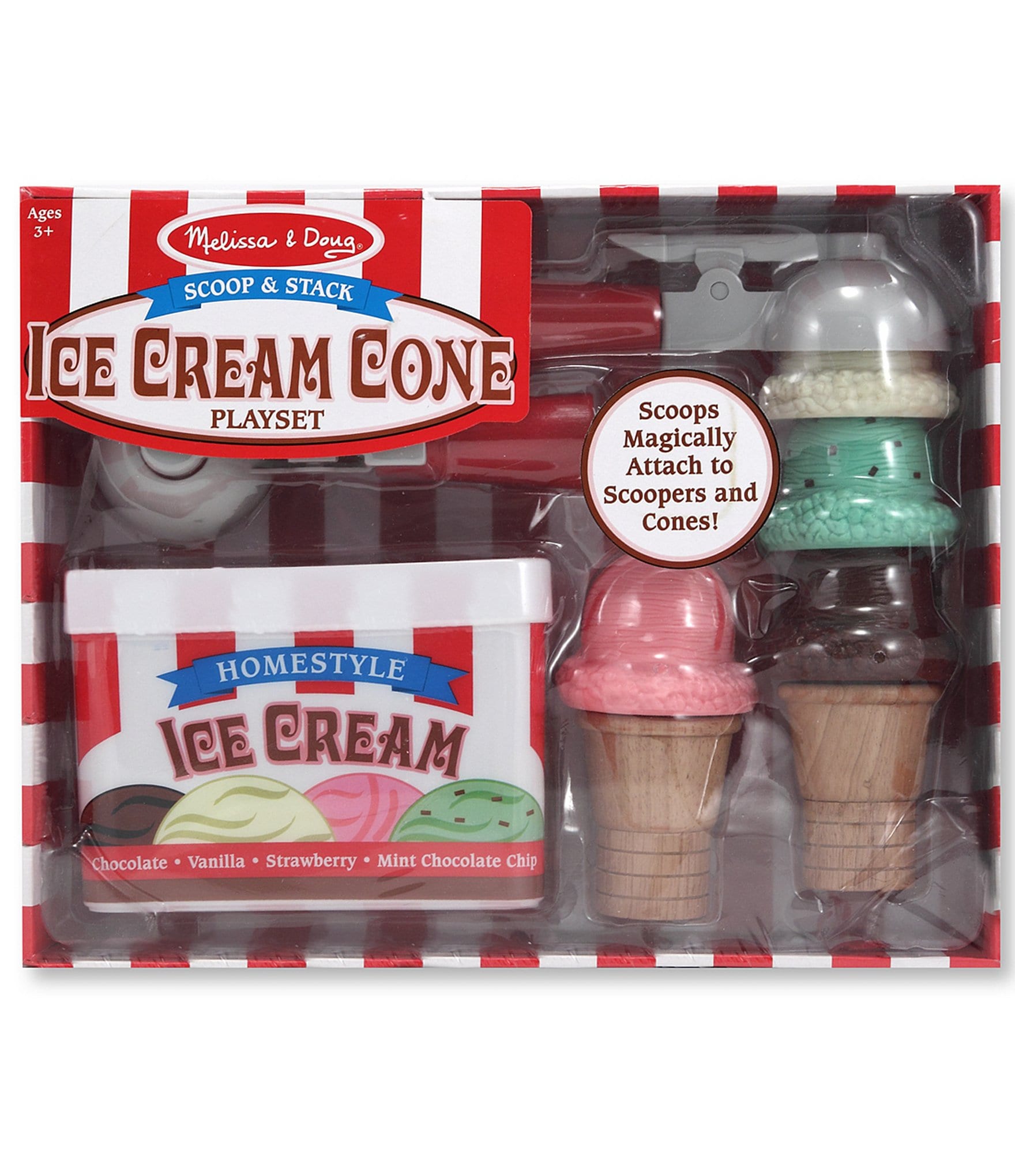 Melissa & Doug Scoop & Stack Ice Cream Cone Playset