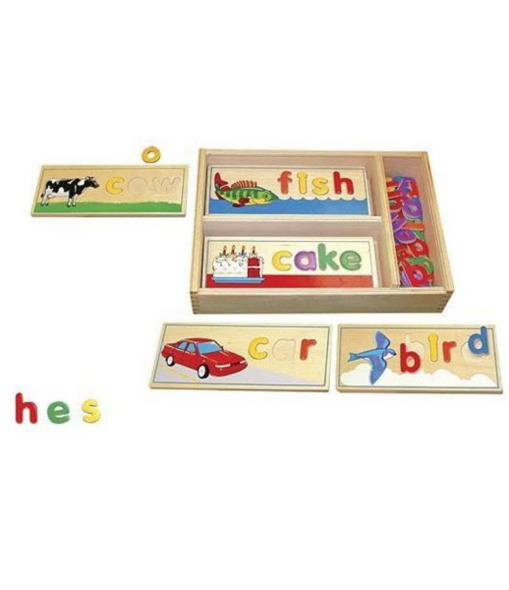 see and spell wooden puzzle