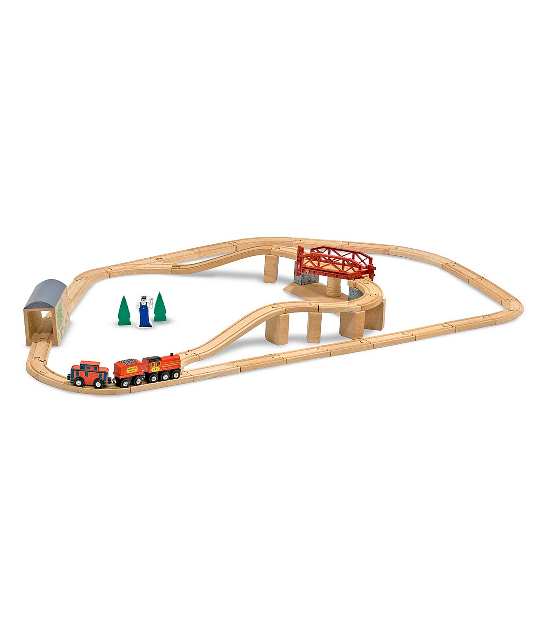 Melissa & Doug Swivel Bridge Train Set