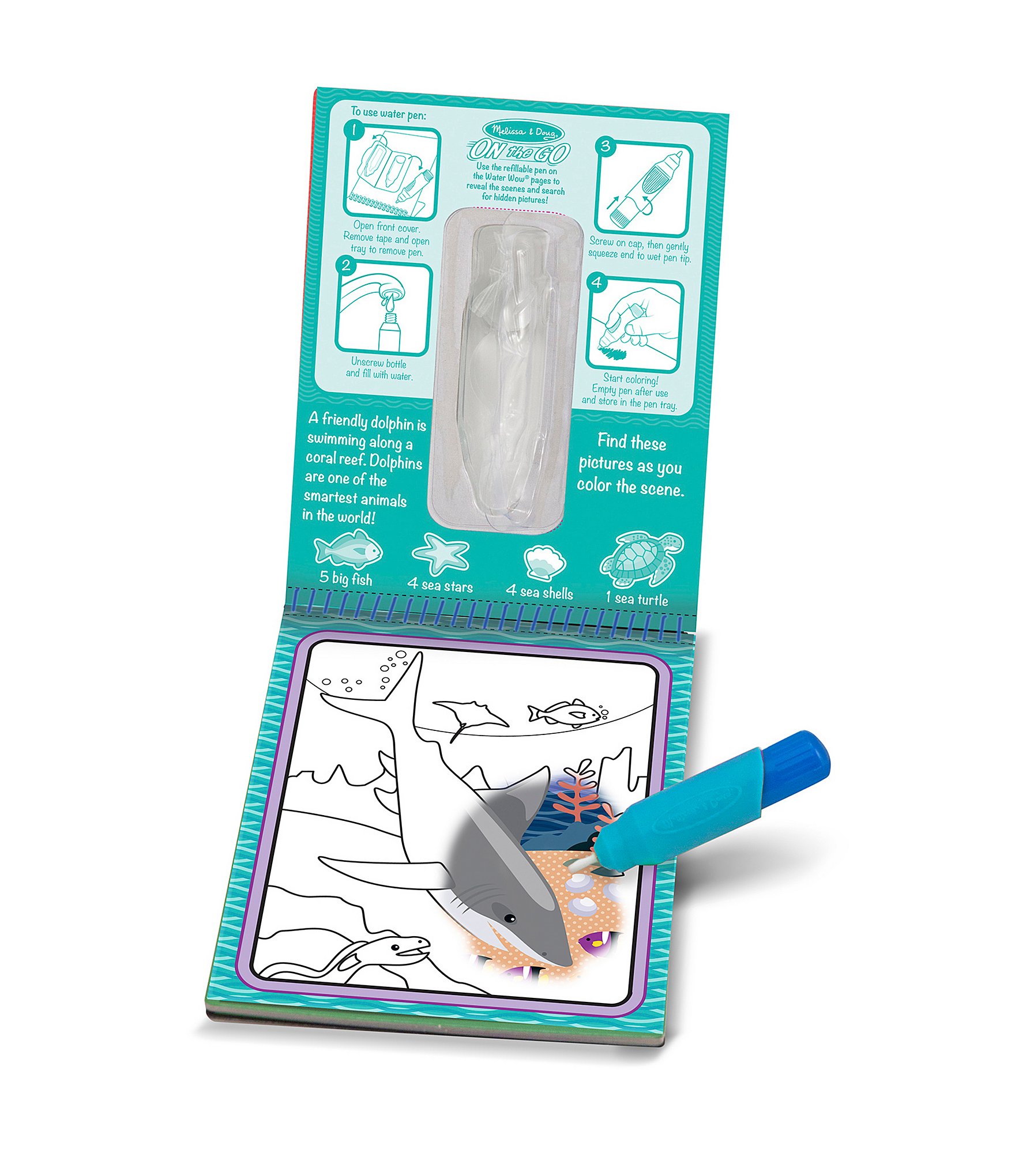 Melissa & Doug Water Wow Under The Sea Coloring Book