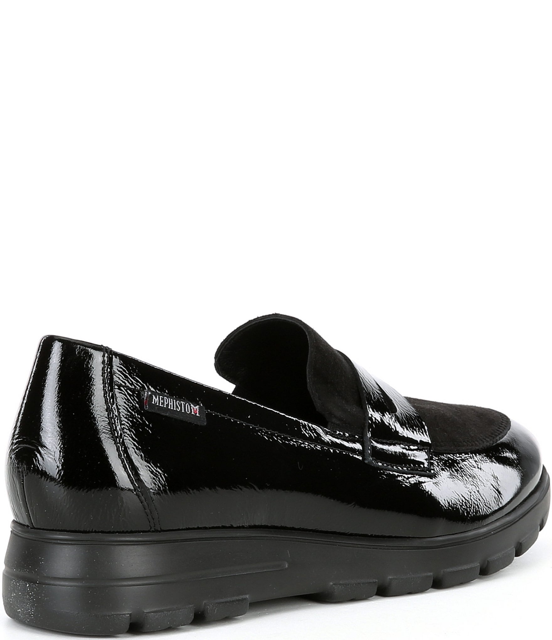 Mephisto Carima Crinkle Patent Leather Penny Loafers