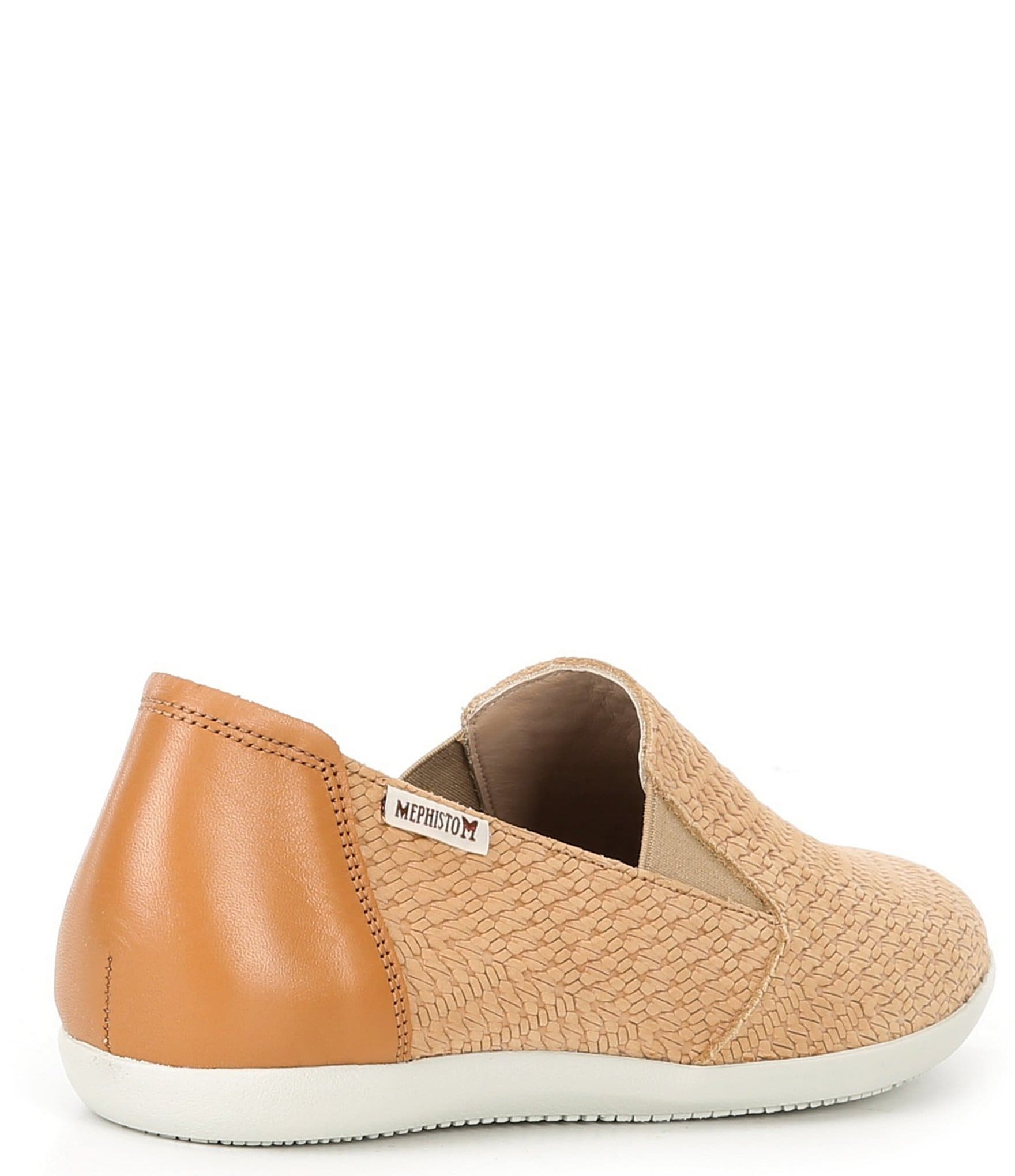Mephisto Korie Woven Leather Slip-On Flats