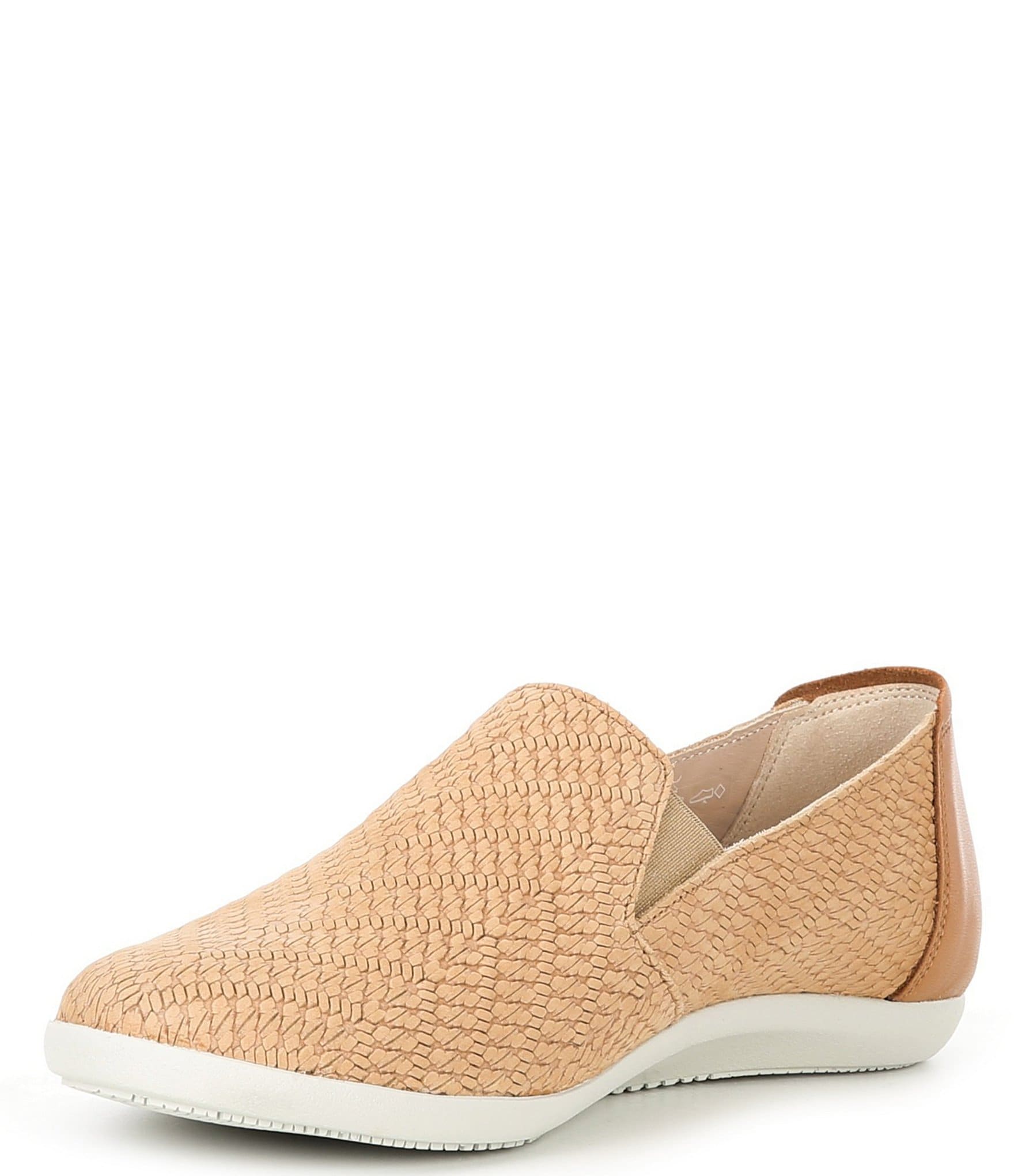 Mephisto Korie Woven Leather Slip-On Flats