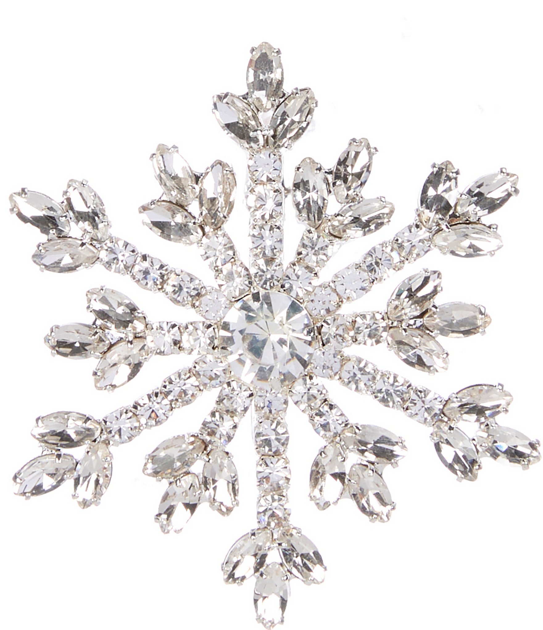 Merry & Bright Crystal Snowflake Brooch | Dillard's