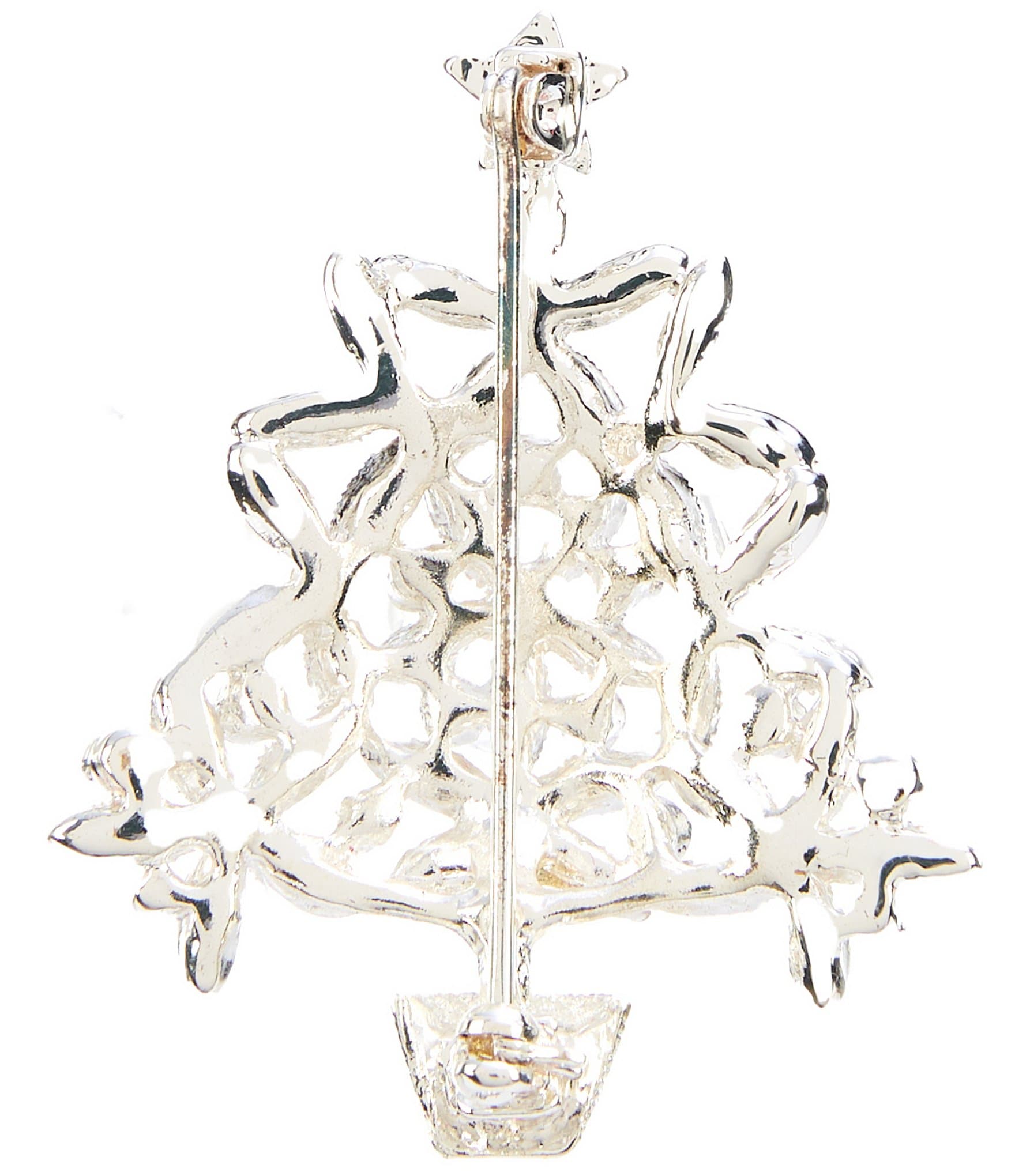 Merry & Bright Glitzy Crystal Christmas Tree Pin