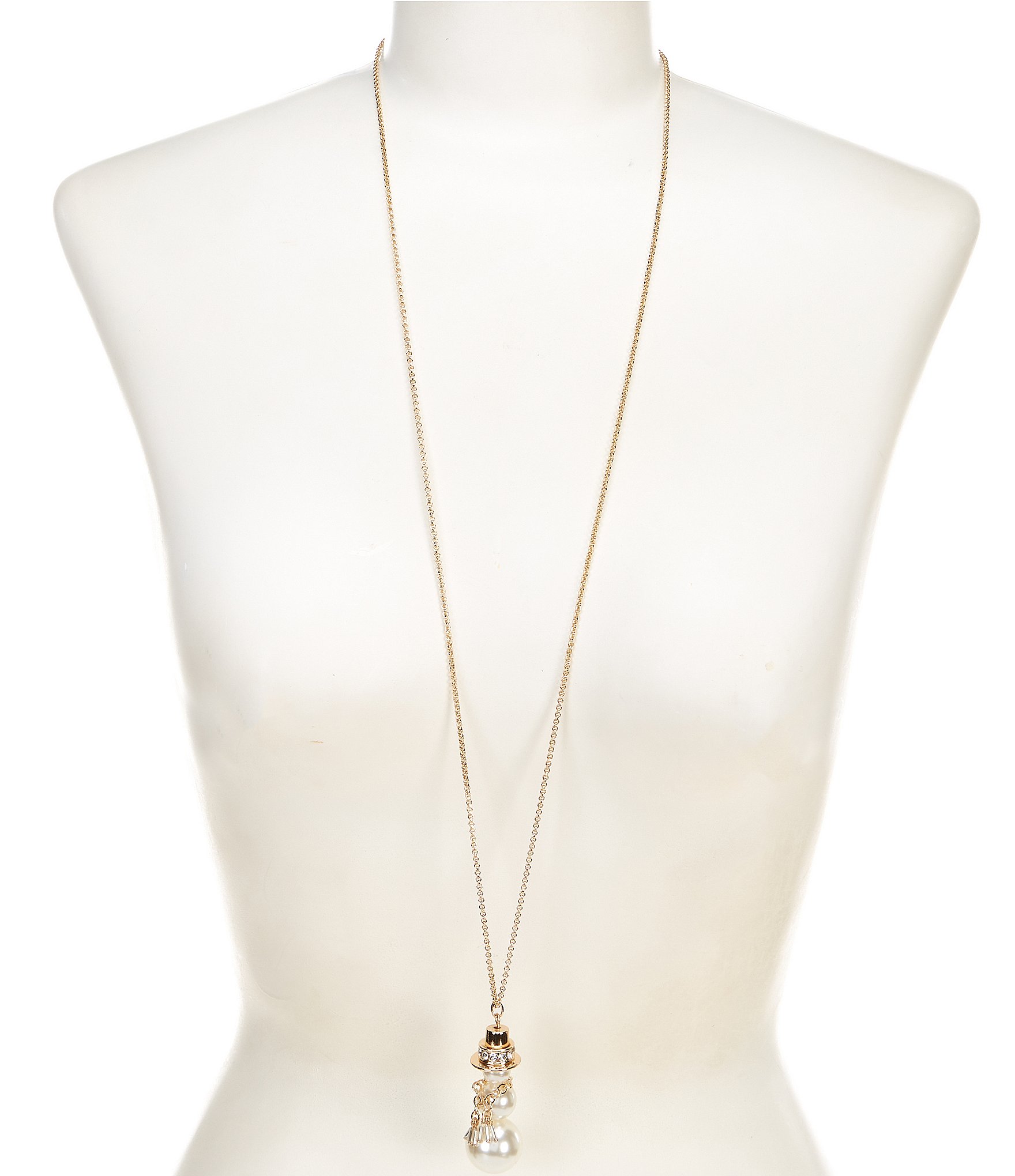 Anne Klein Flat Gold Chain Collar Necklace