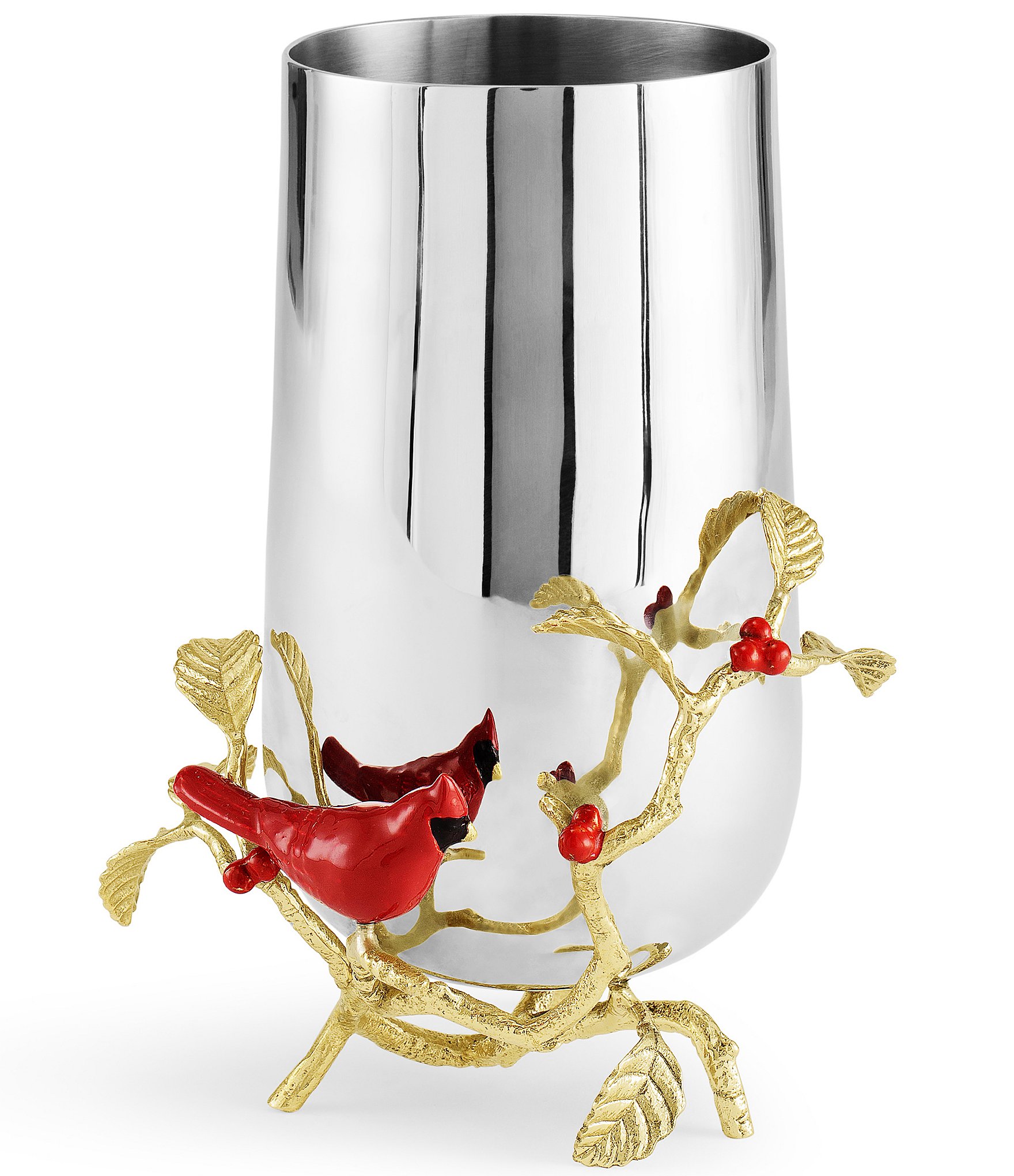 Michael Aram Cardinal Medium Stainless Steel Vase