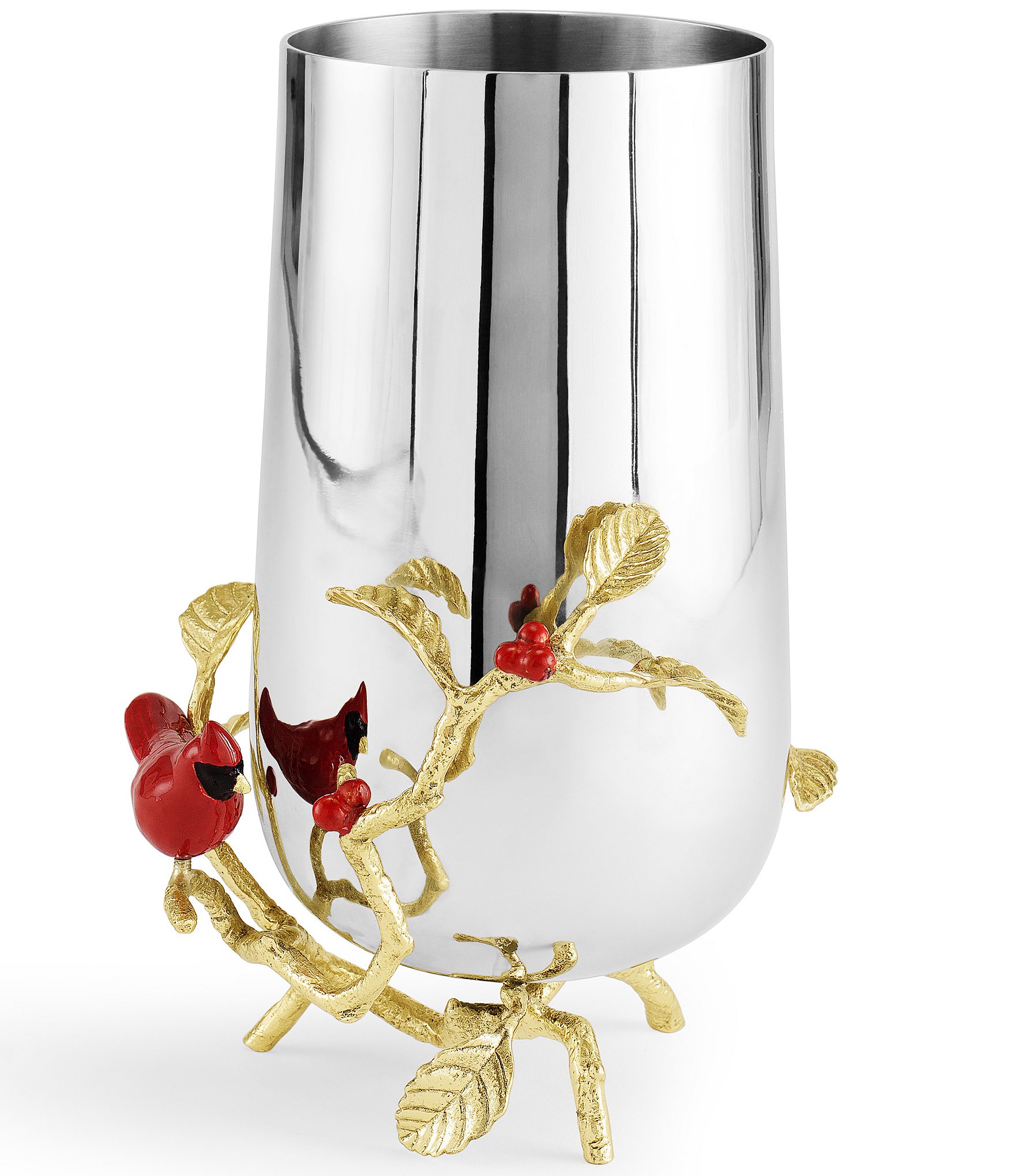 Michael Aram Cardinal Medium Stainless Steel Vase