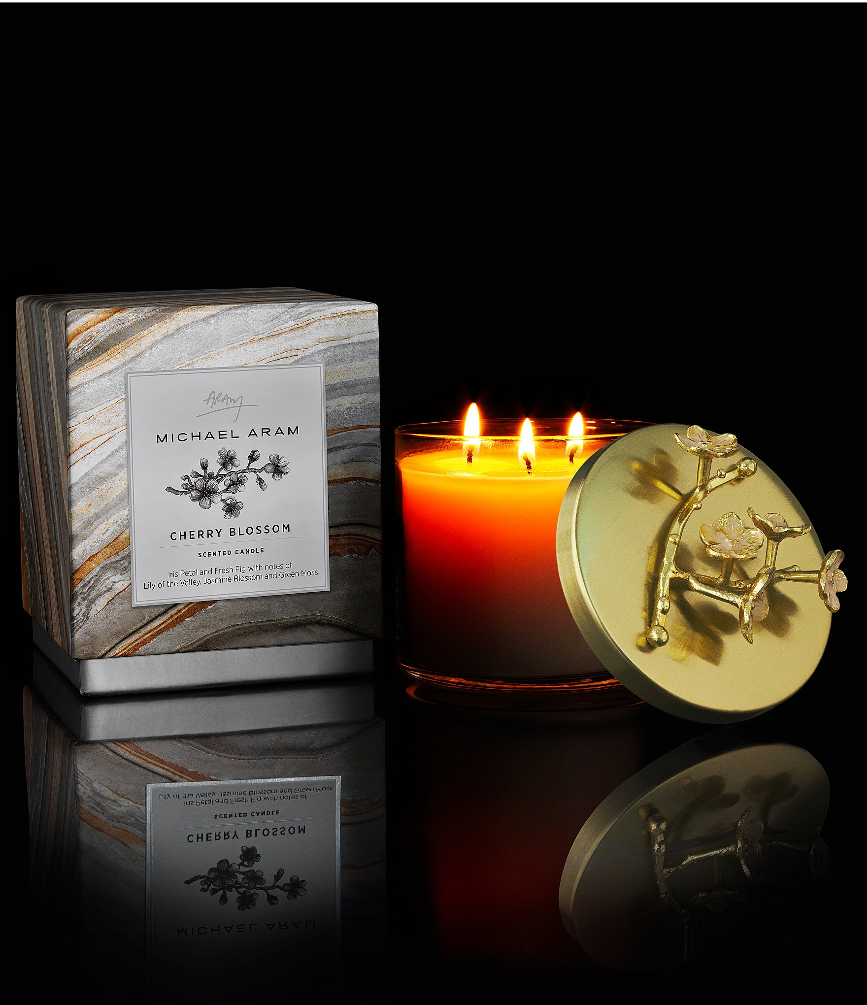 Michael Aram Cherry Blossom Scented Candle, 13.5 oz.