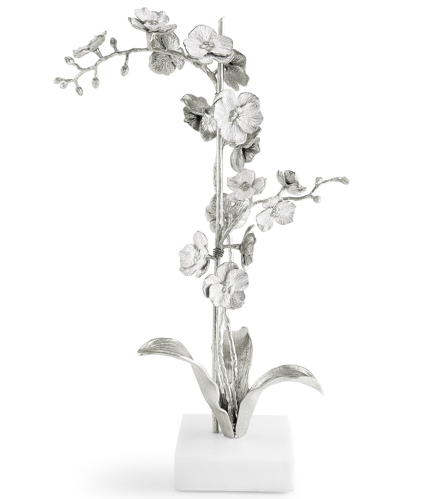Michael Aram Silver Orchid Collection Small Stem Sculpture Figurine