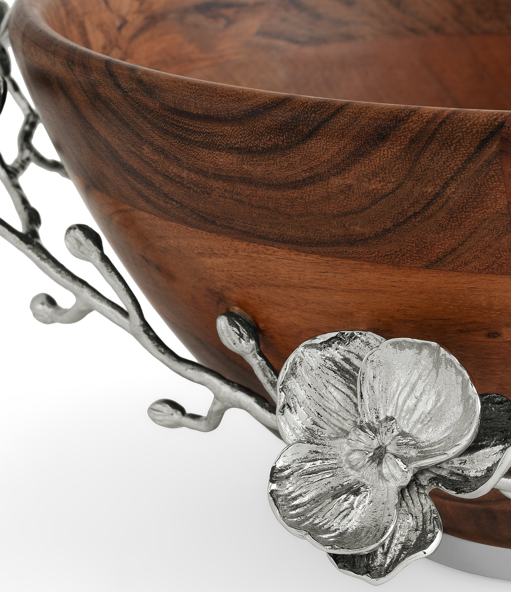 Michael Aram White Orchid Wood Solid Sculptural Bowl