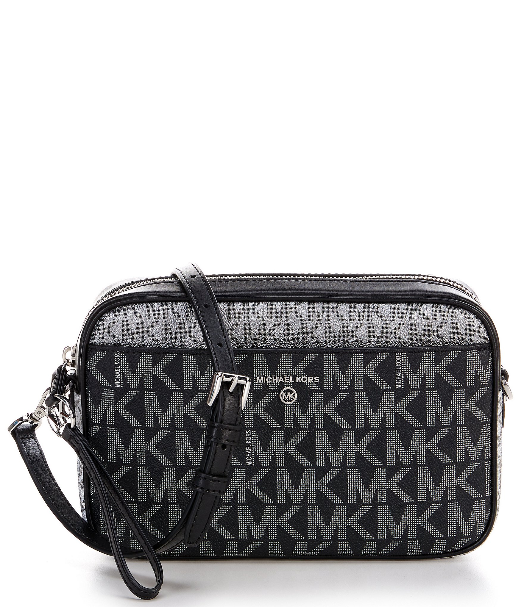 Michael Kors Maeve East West Signature Logo Two-Tone Semi Lux Pocket  Crossbody Bag Dillard's