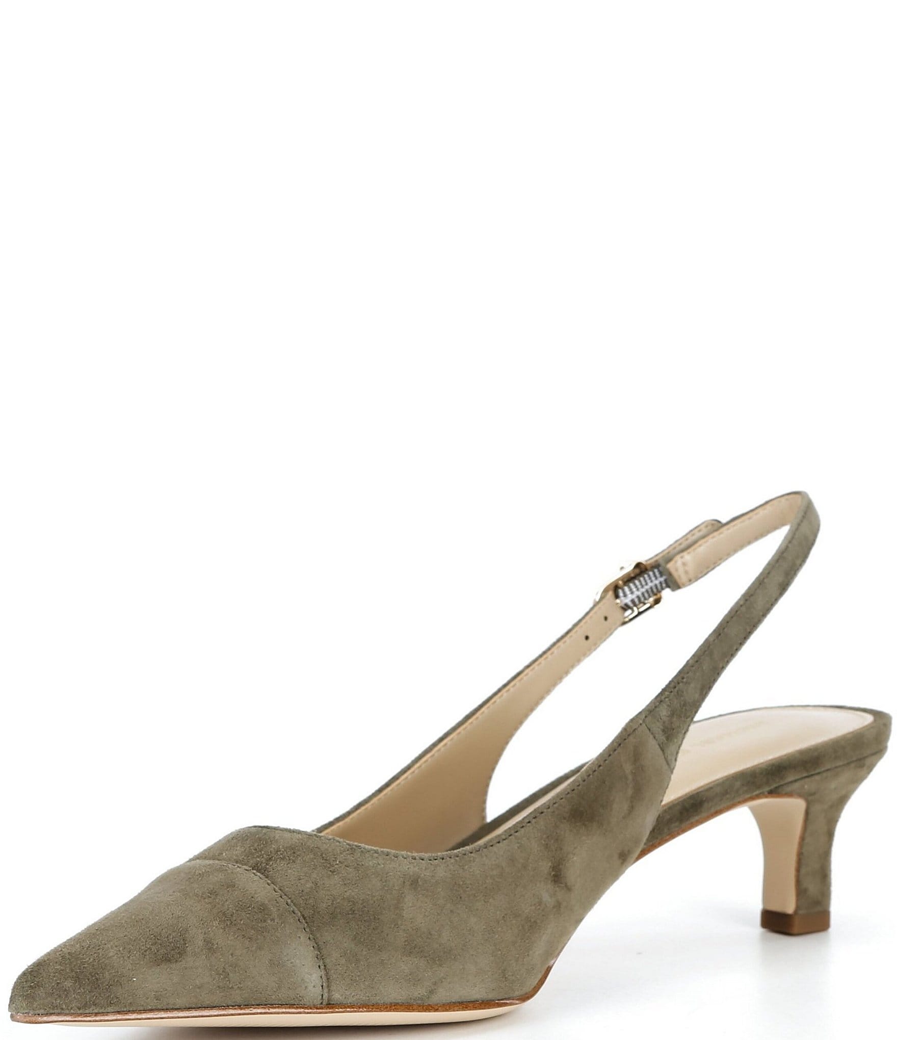 Michael Kors Amara Suede Cap Toe Slingback Pumps